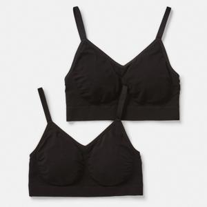 2 Pack Seamfree Wirefree Bamboo Crop Top