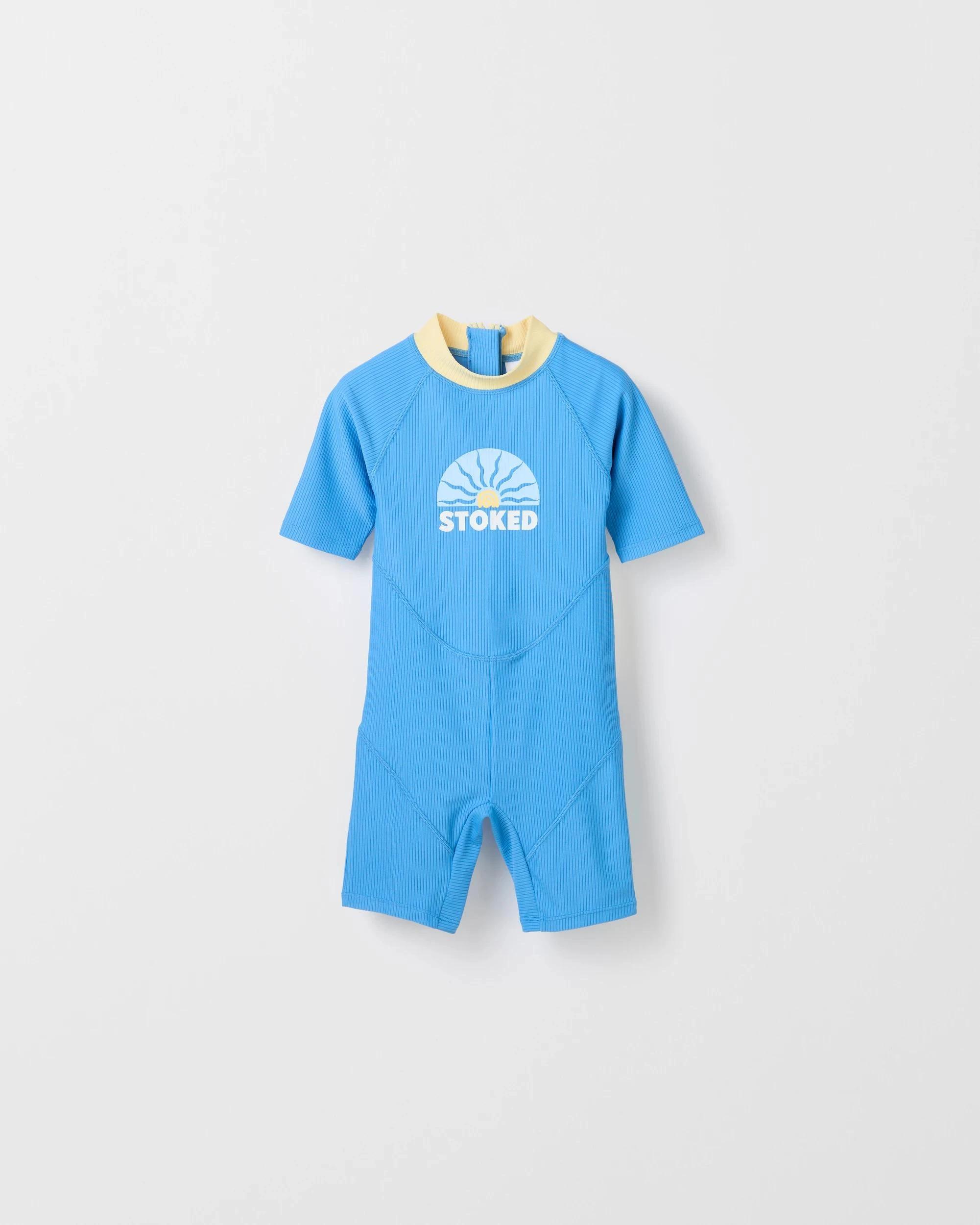 1 Target Short Sleeve Swim Onesuit BLUE, 1 of 2