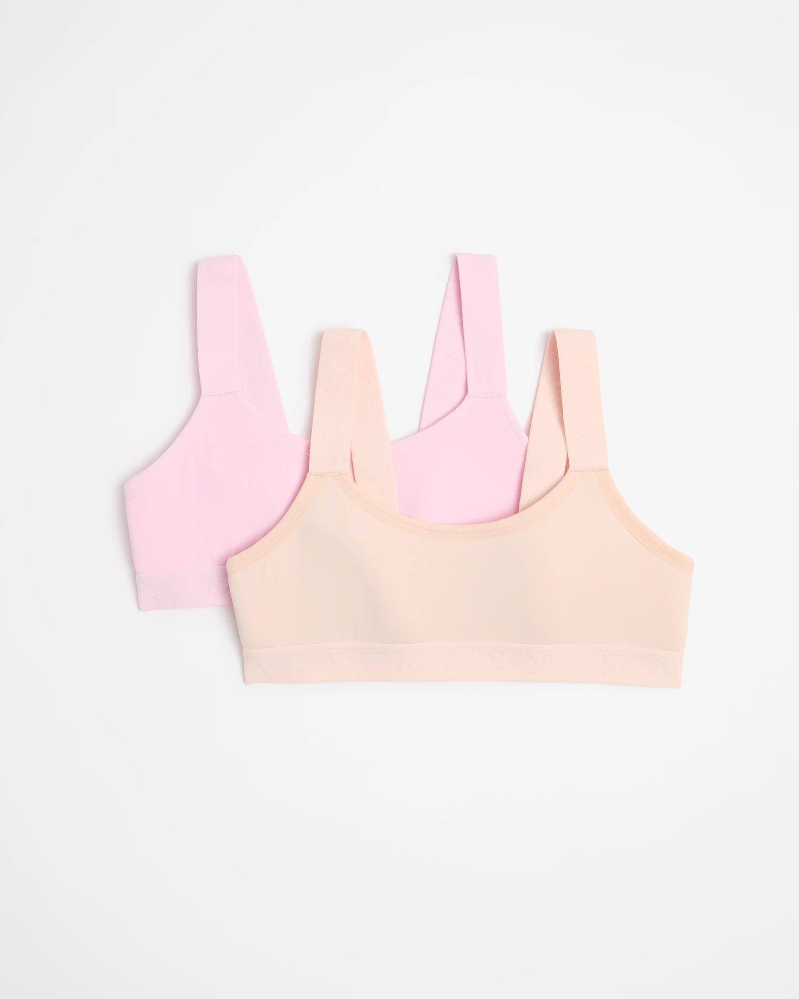 1 Girls Micro Performance Crop Tops 2 Pack - Maxx PALE PETAL/PINK, 1 of 1