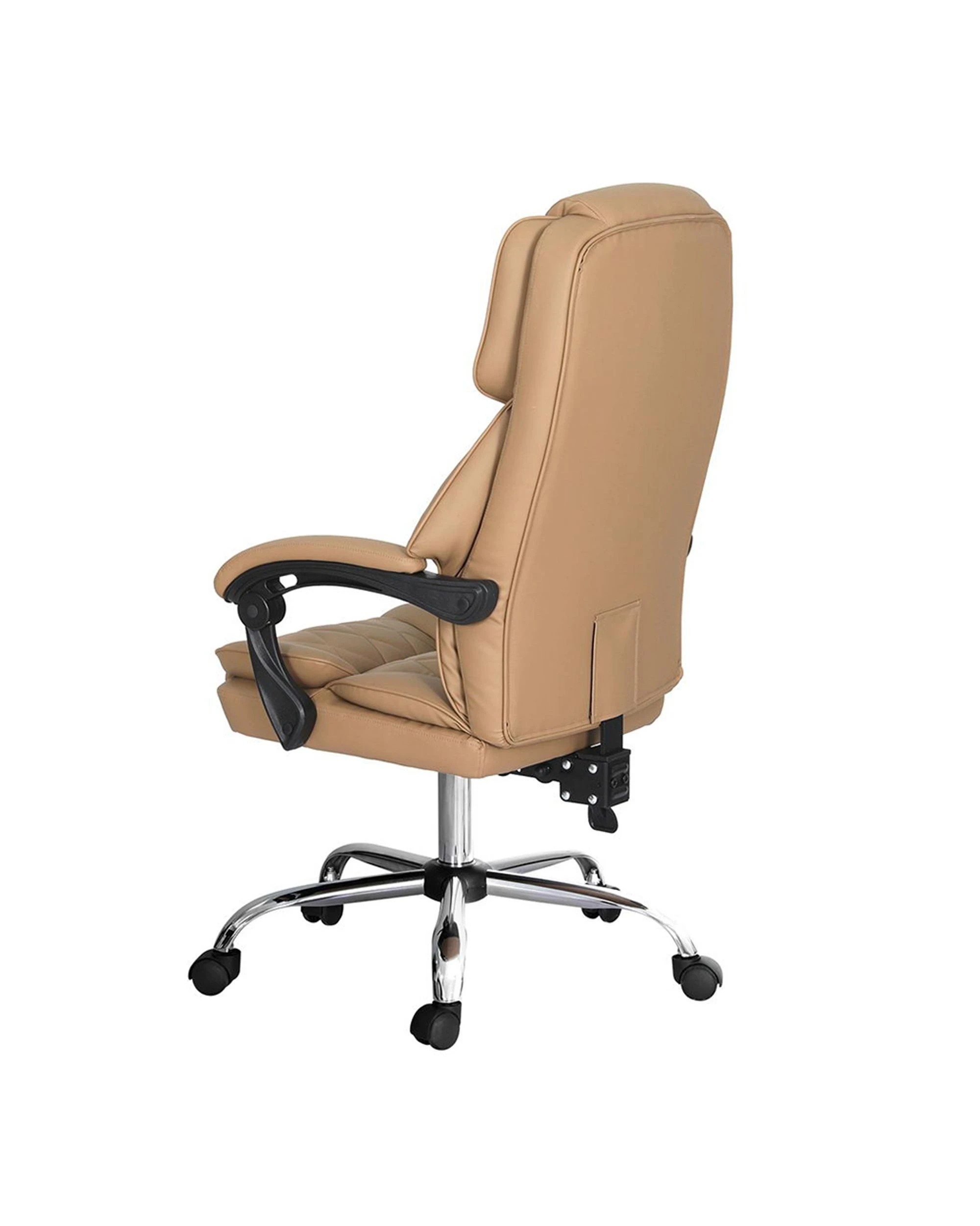 3 Artiss Executive Office Chair Leather Recliner Espresso - Brown, 3 of 7