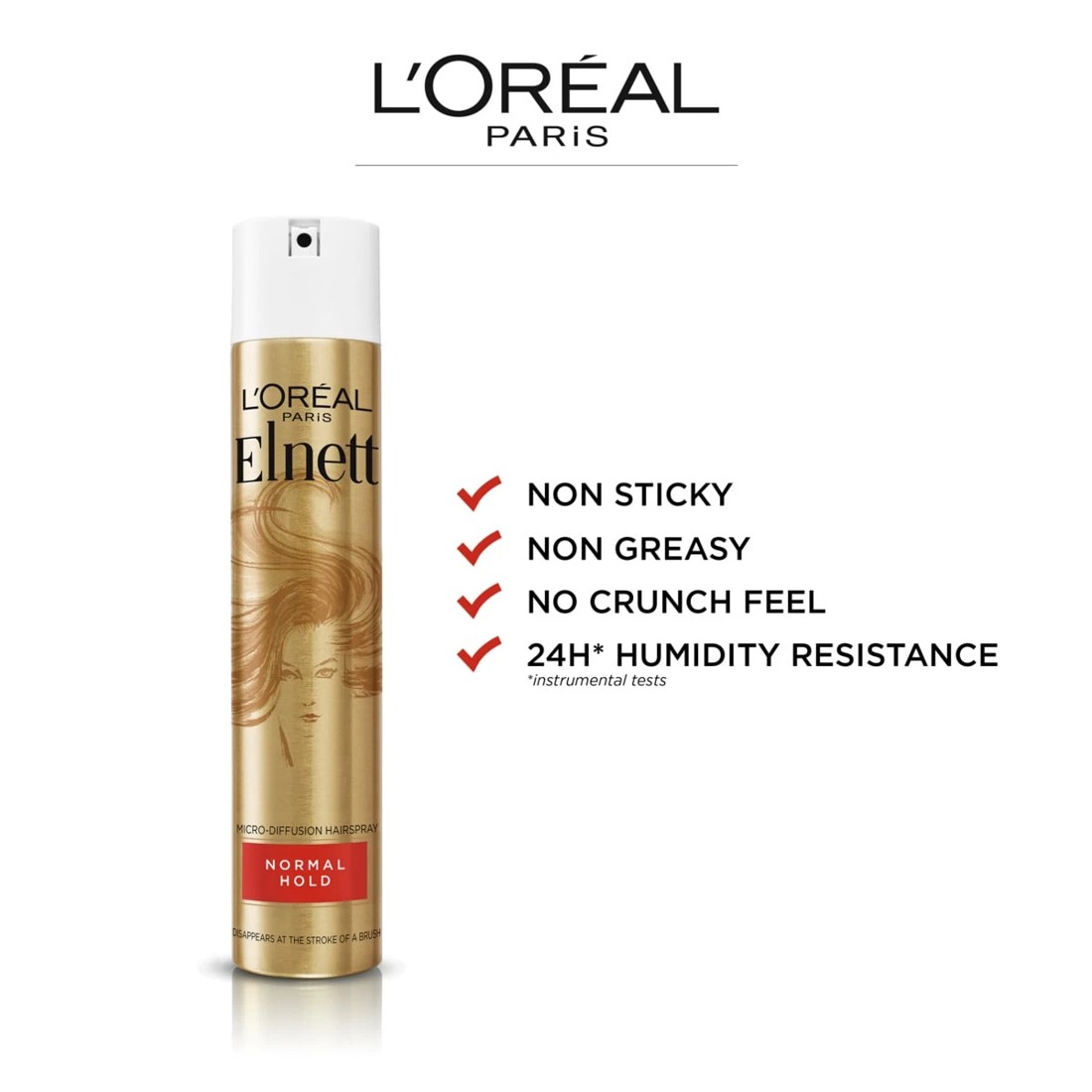 2 L?Oreal Paris Elnett Micro-Diffusion Hairspray 75ml - Normal Hold, 2 of 3