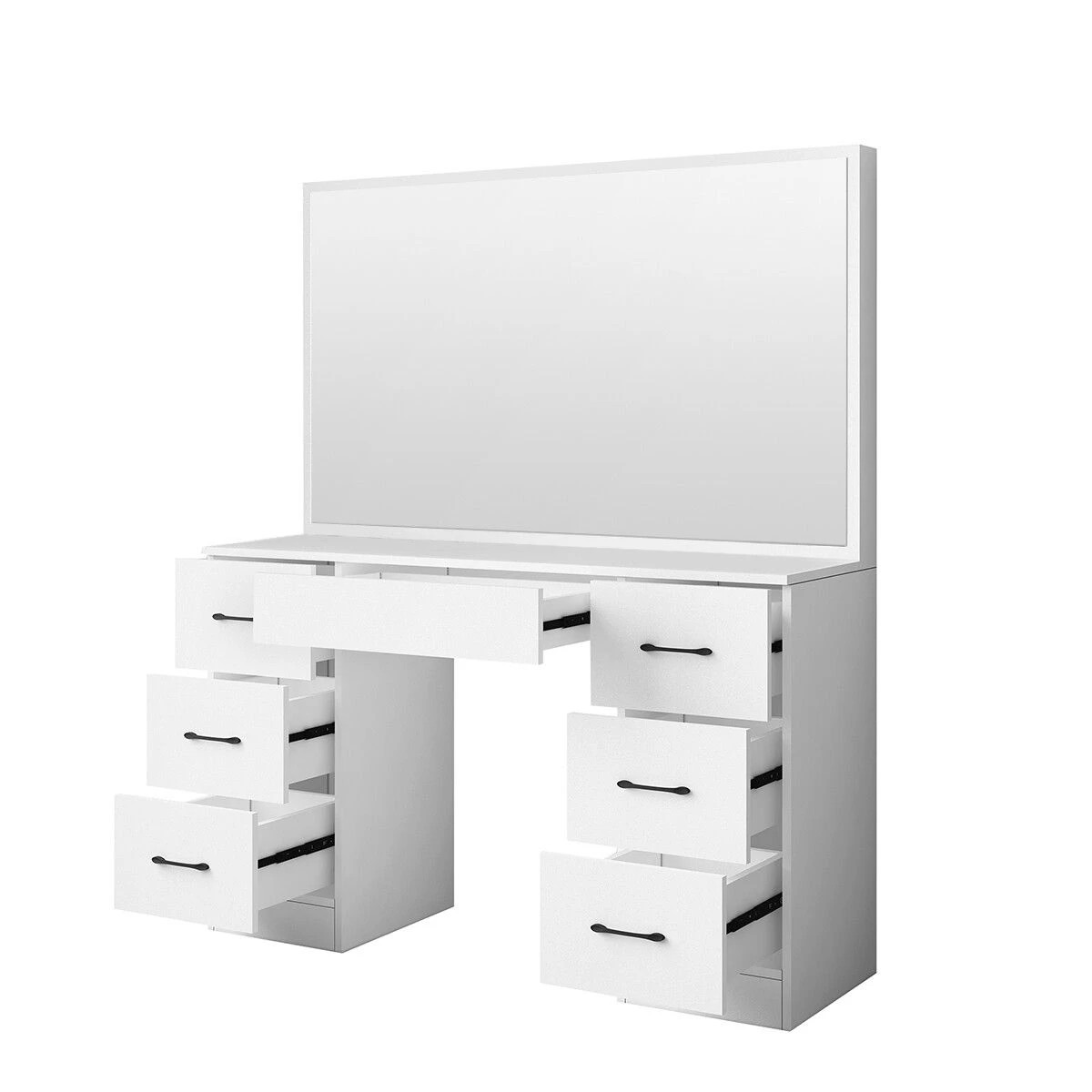 1 LUXSUITE Dressing Table Set with Mirror Makeup, 1 of 9