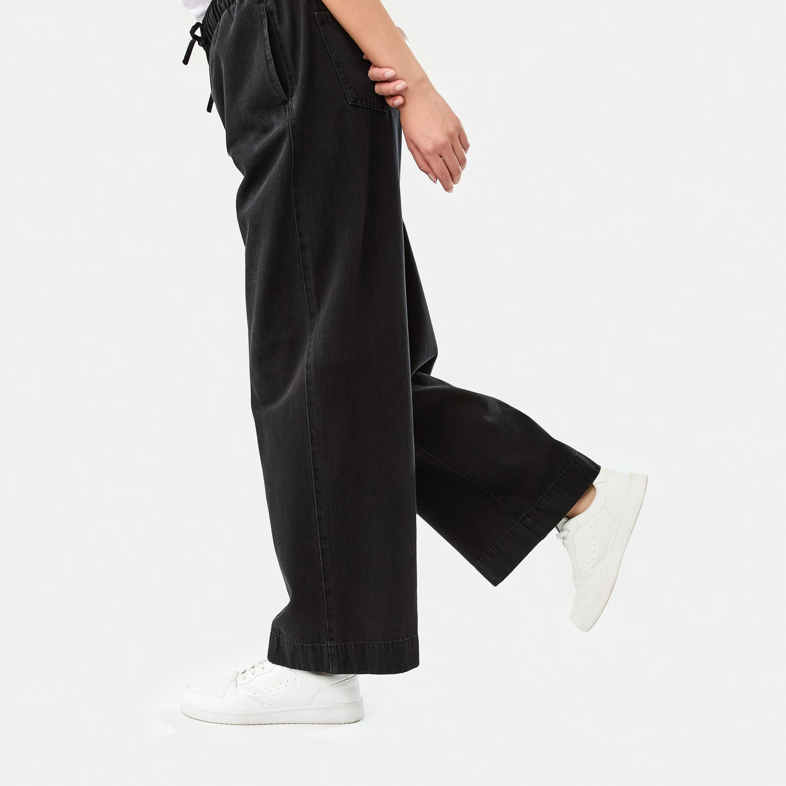 9 Comfort Wide Leg Jeans BLACK WASH, 9 of 9
