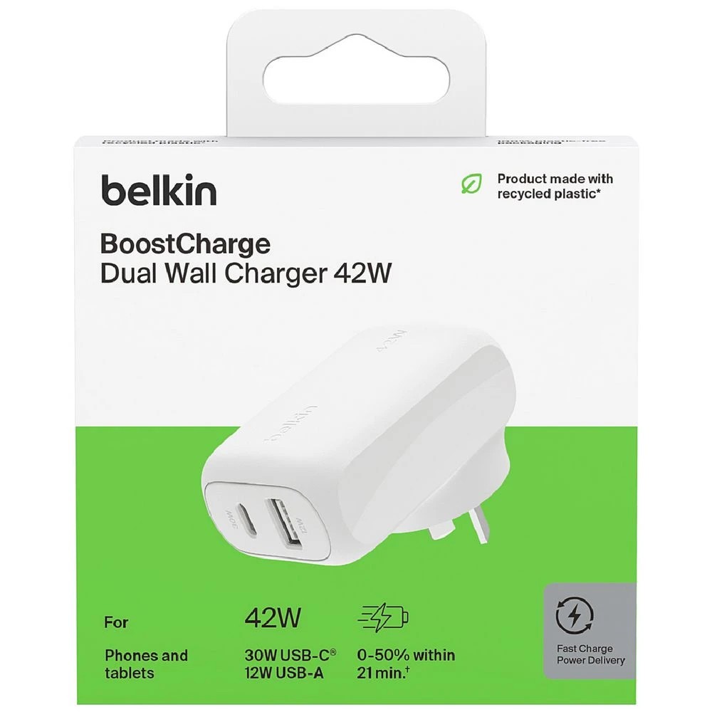 5 Belkin BoostCharge Dual USB-C Wall Charger White, 5 of 7