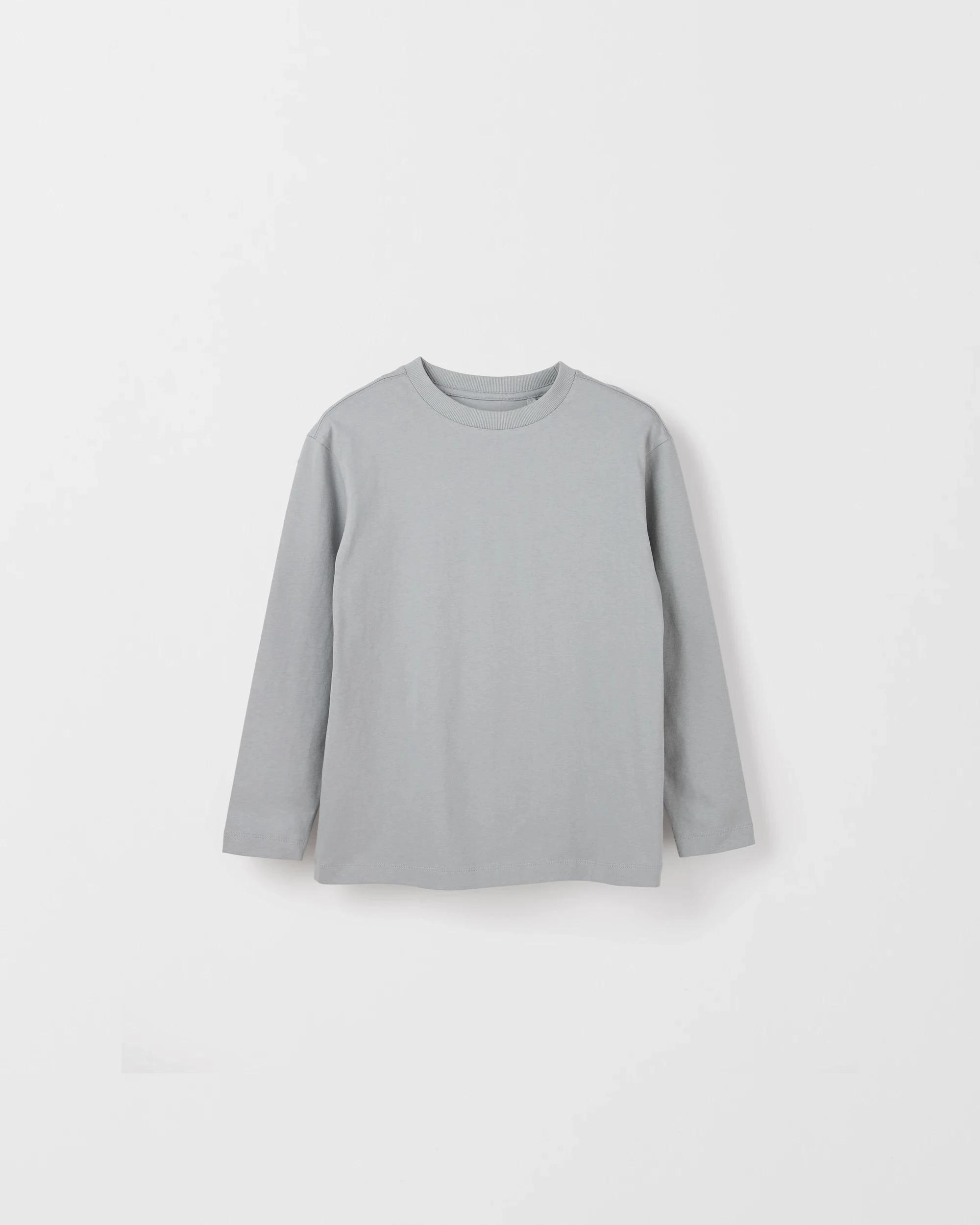 3 Target Kids Australian Cotton 2 Pack Long Sleeve T-Shirt WHITE/DUSTY TEAL, 3 of 4