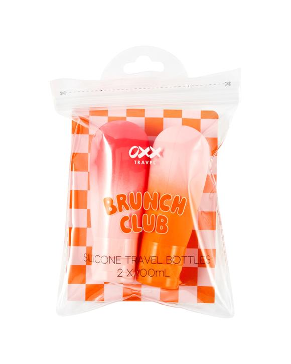 OXX Travel 2 Pack Brunch Club Silicone Travel Bottles