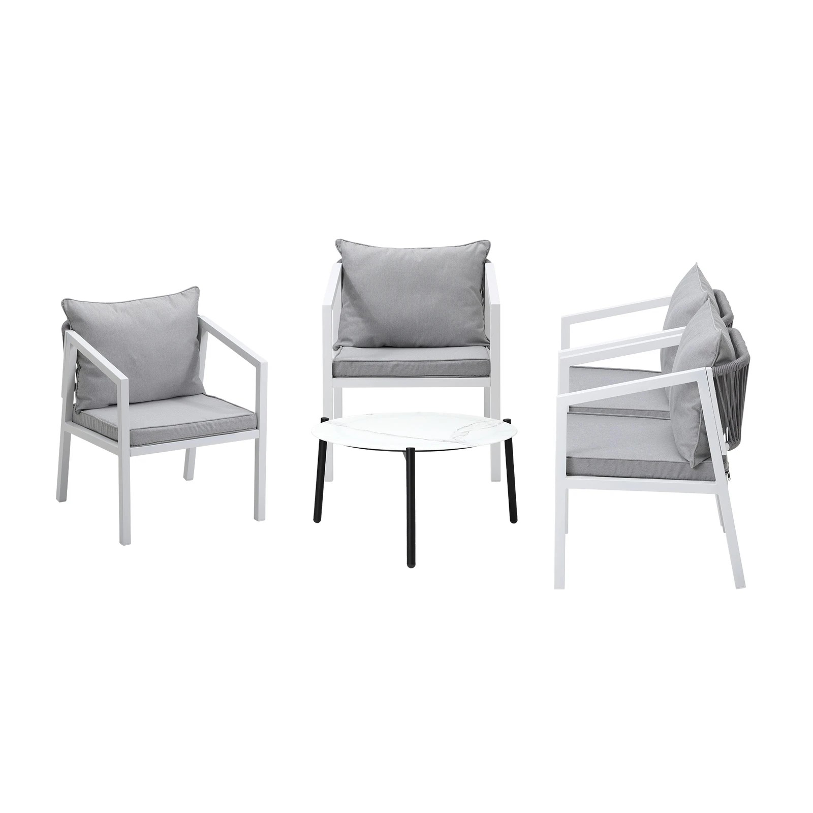 4 Livsip Outdoor Patio Setting 5pcs Furniture Lounge Set 70cm Coffee Table
 - Multi, 4 of 10