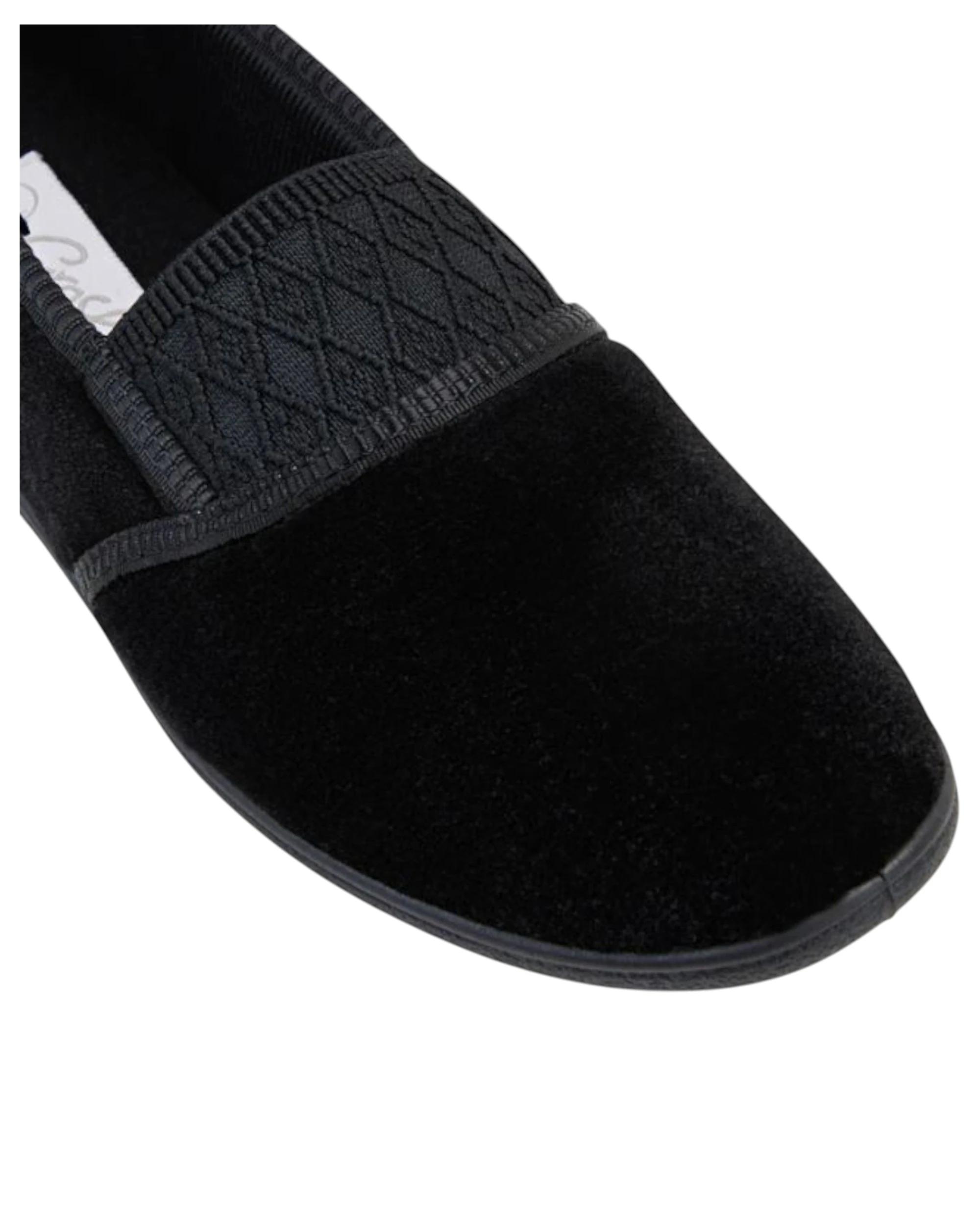 2 Grosby Womens Candy Black Slippers Slip On Flats Ladies Shoes BLACK, 2 of 3