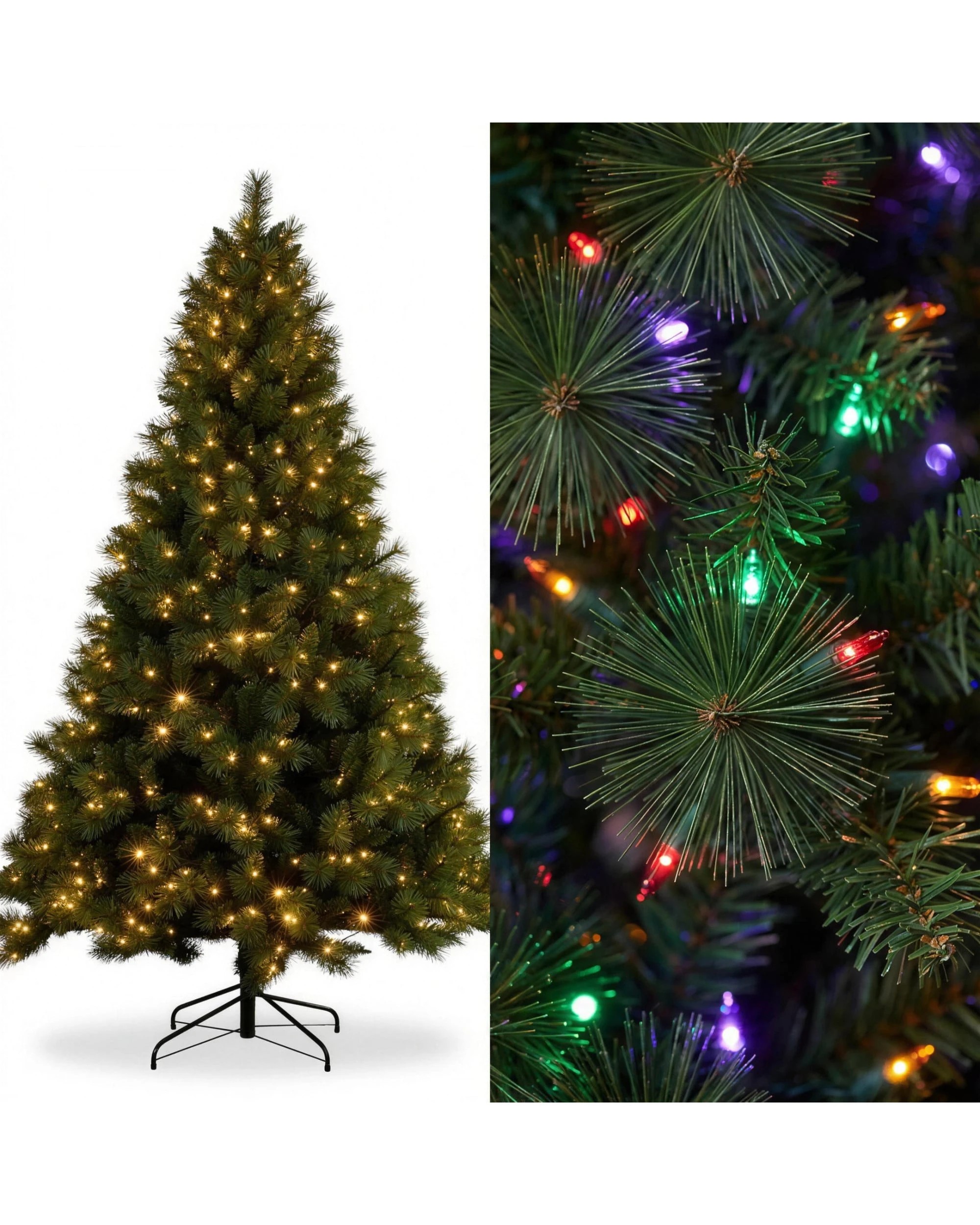 Christabelle 1.8m 6ft Grand Sierra Christmas Tree Pre Lit Multi ...