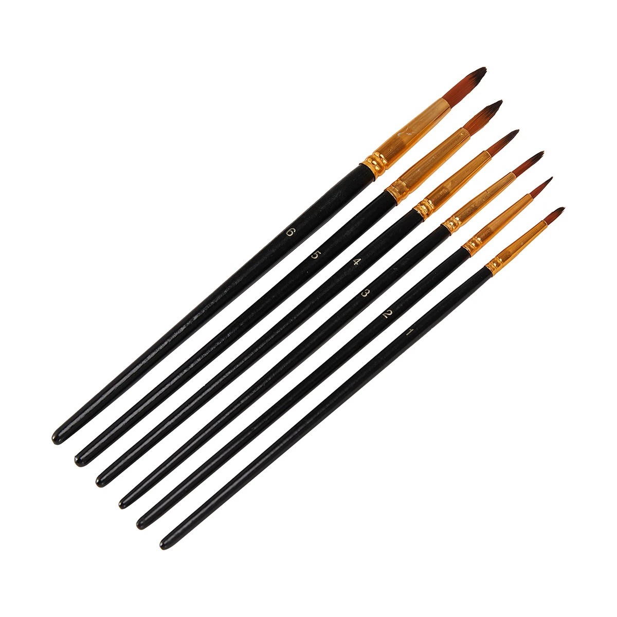 2 6 Pack Round Taklon Brush Set, 2 of 5