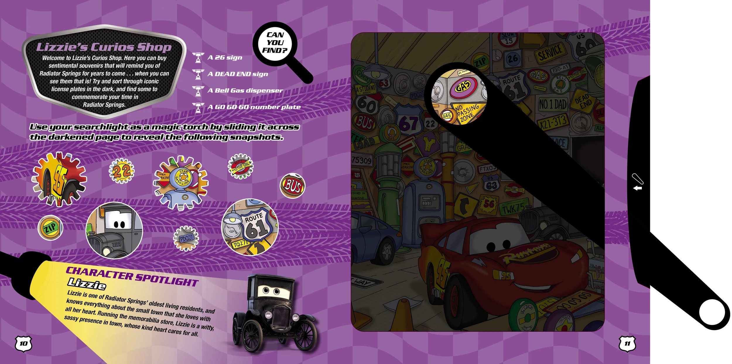 5 Disney Pixar Cars Where's Lightning Mcqueen? Supercharged Searchlight Edition - Book, 5 of 6