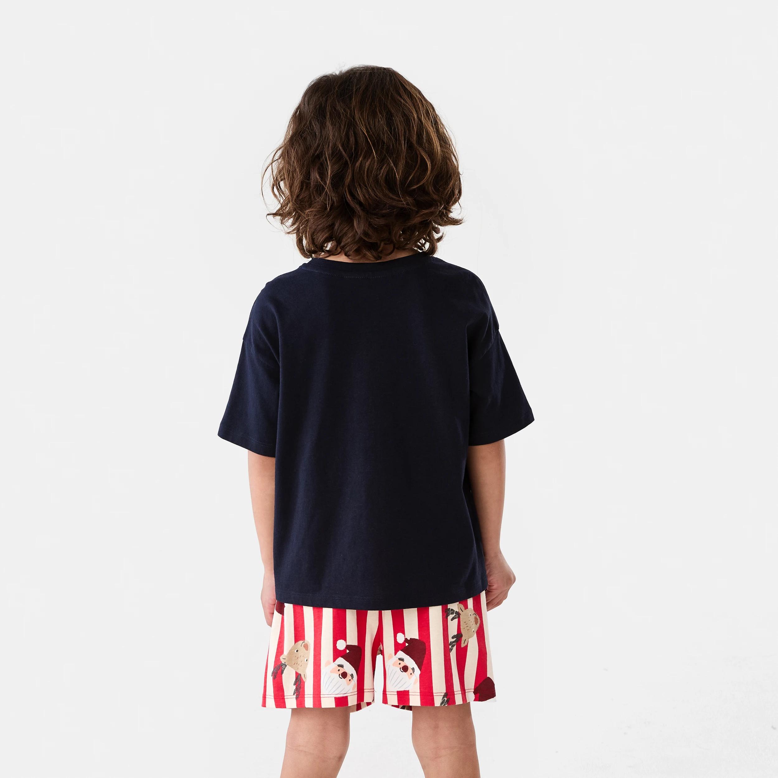 2 Christmas Knit Pyjama Set NAVY SANTA AND REINDEER, 2 of 9