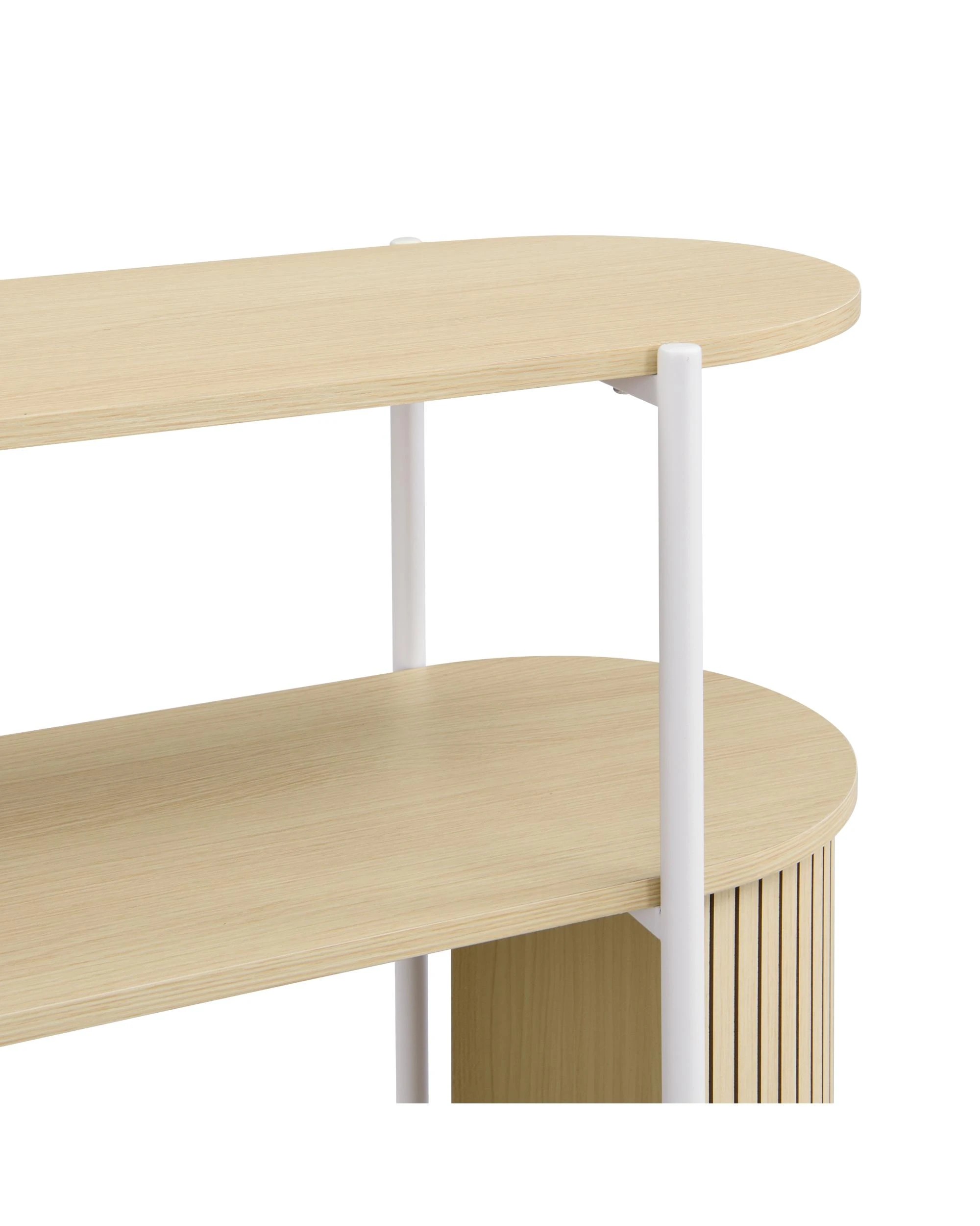 8 Kodu Console Storage 2 Tier Light Oak - White, 8 of 9