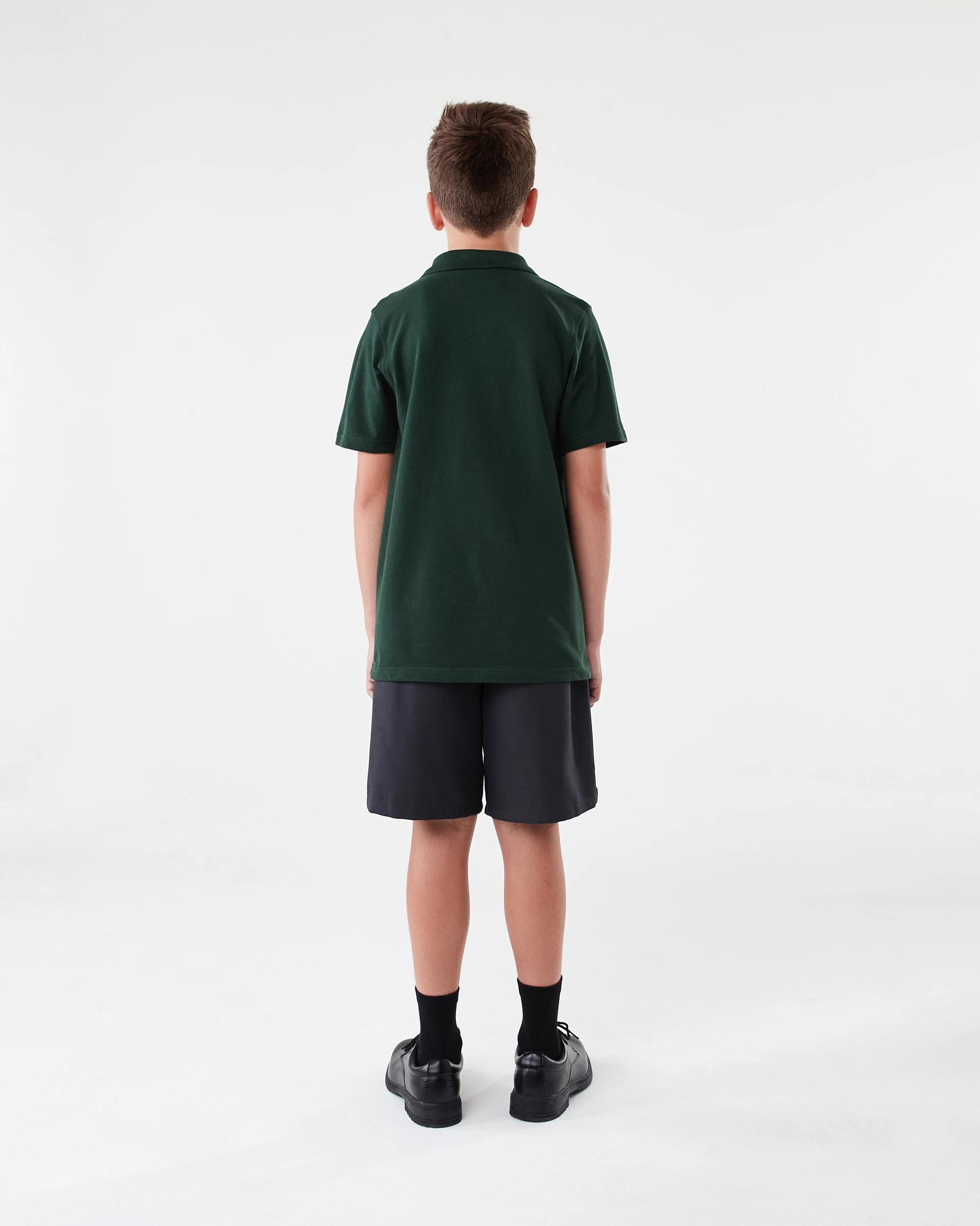 6 School Odour Shield Cotton Polo T-shirt Sycamore, 6 of 6
