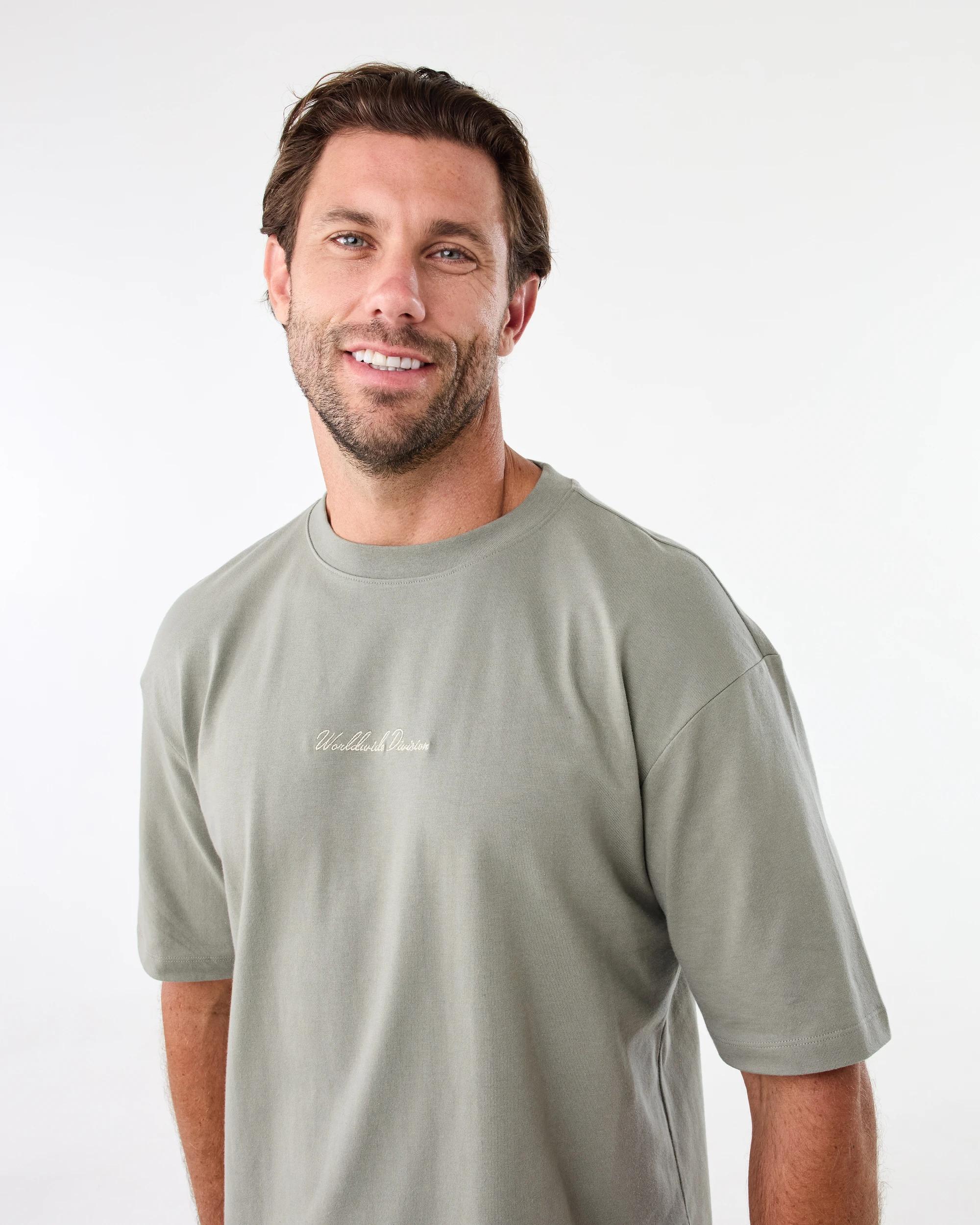 4 Oversized Heavyweight T-shirt Grn Moss, 4 of 6