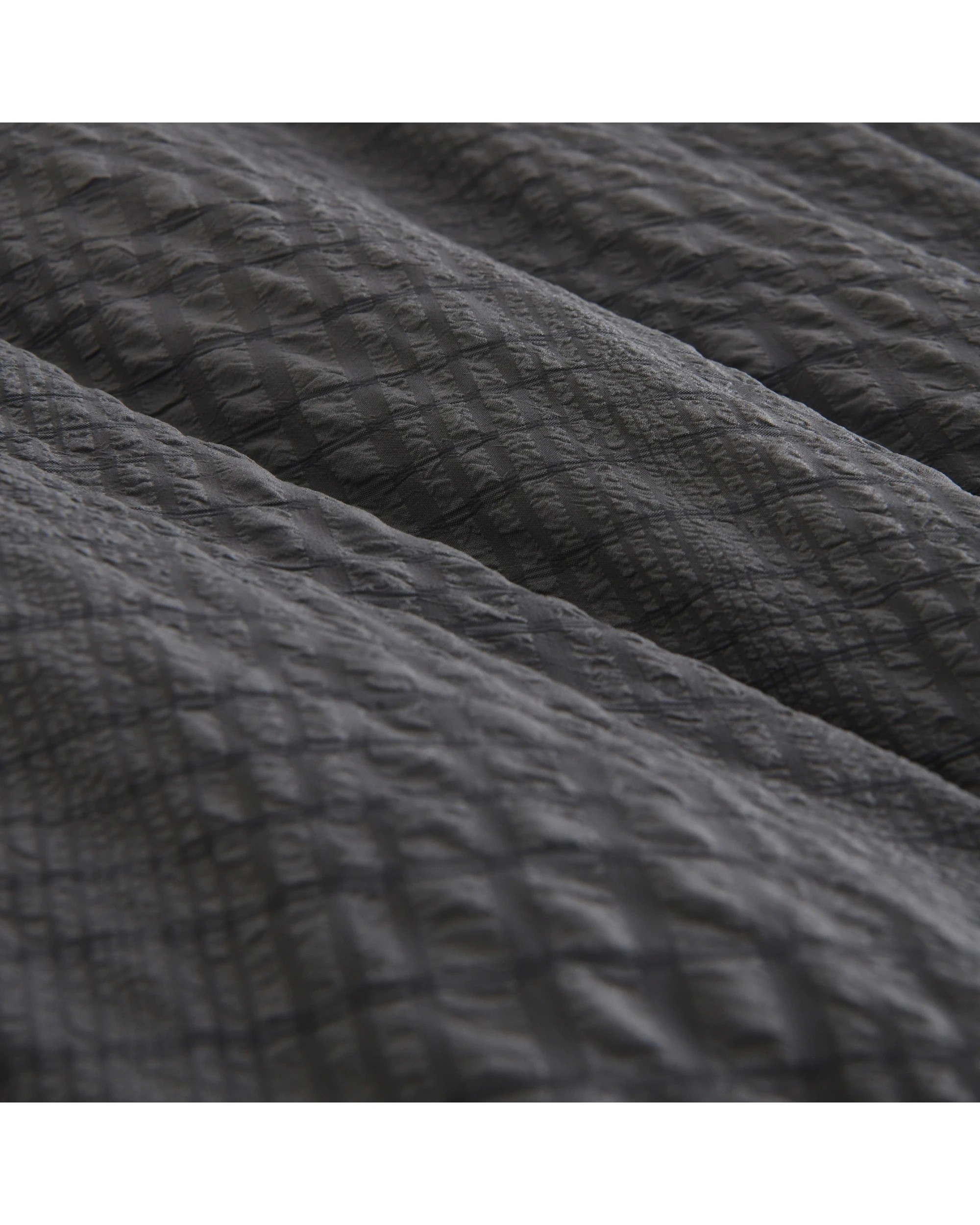 4 Dreamaker Ellis Seersucker Quilt Cover Set - Queen Bed - Charcoal, 4 of 7