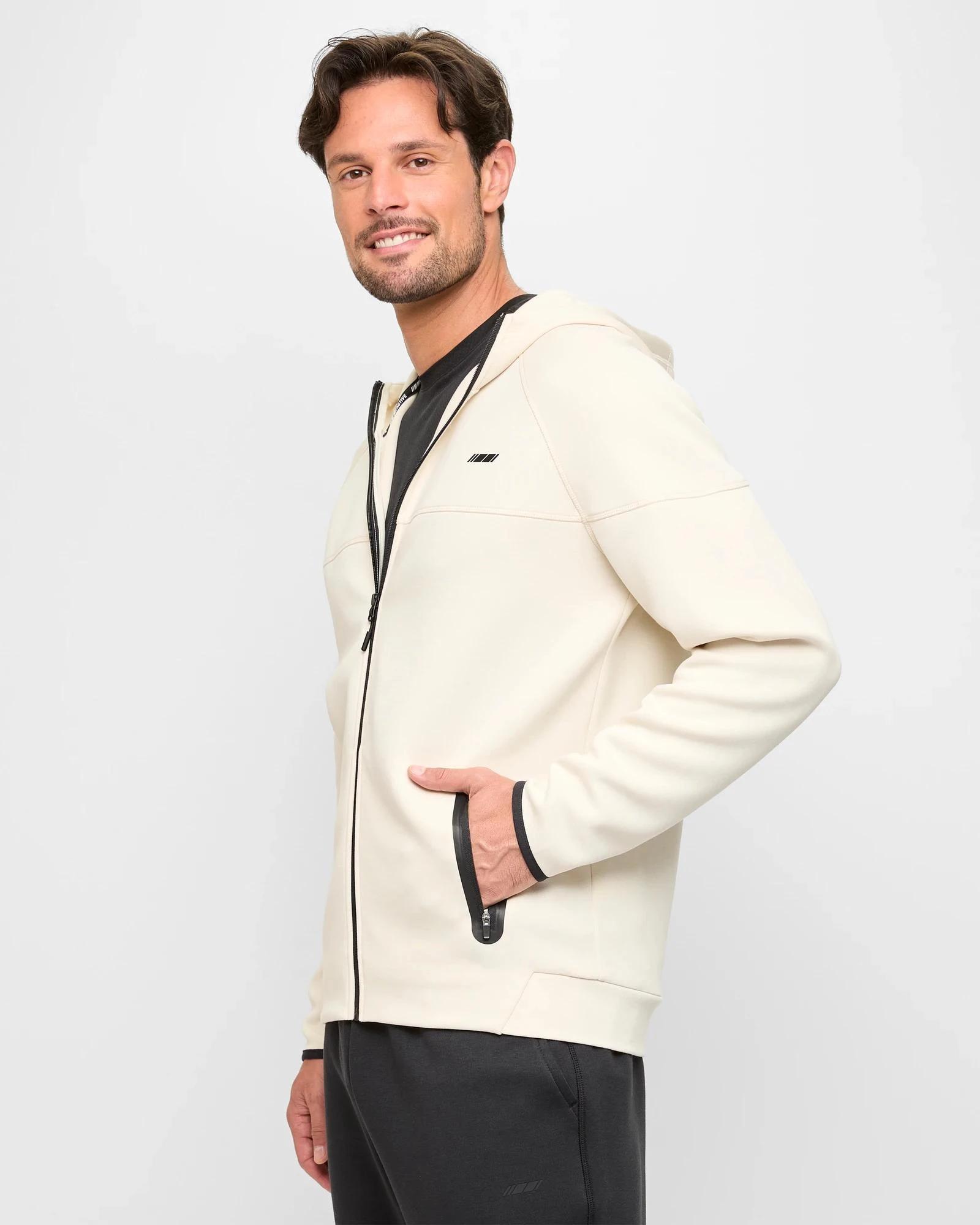 3 Target Active Active Australian Cotton Blend Tech Pullover Hoodie WHITE, 3 of 7