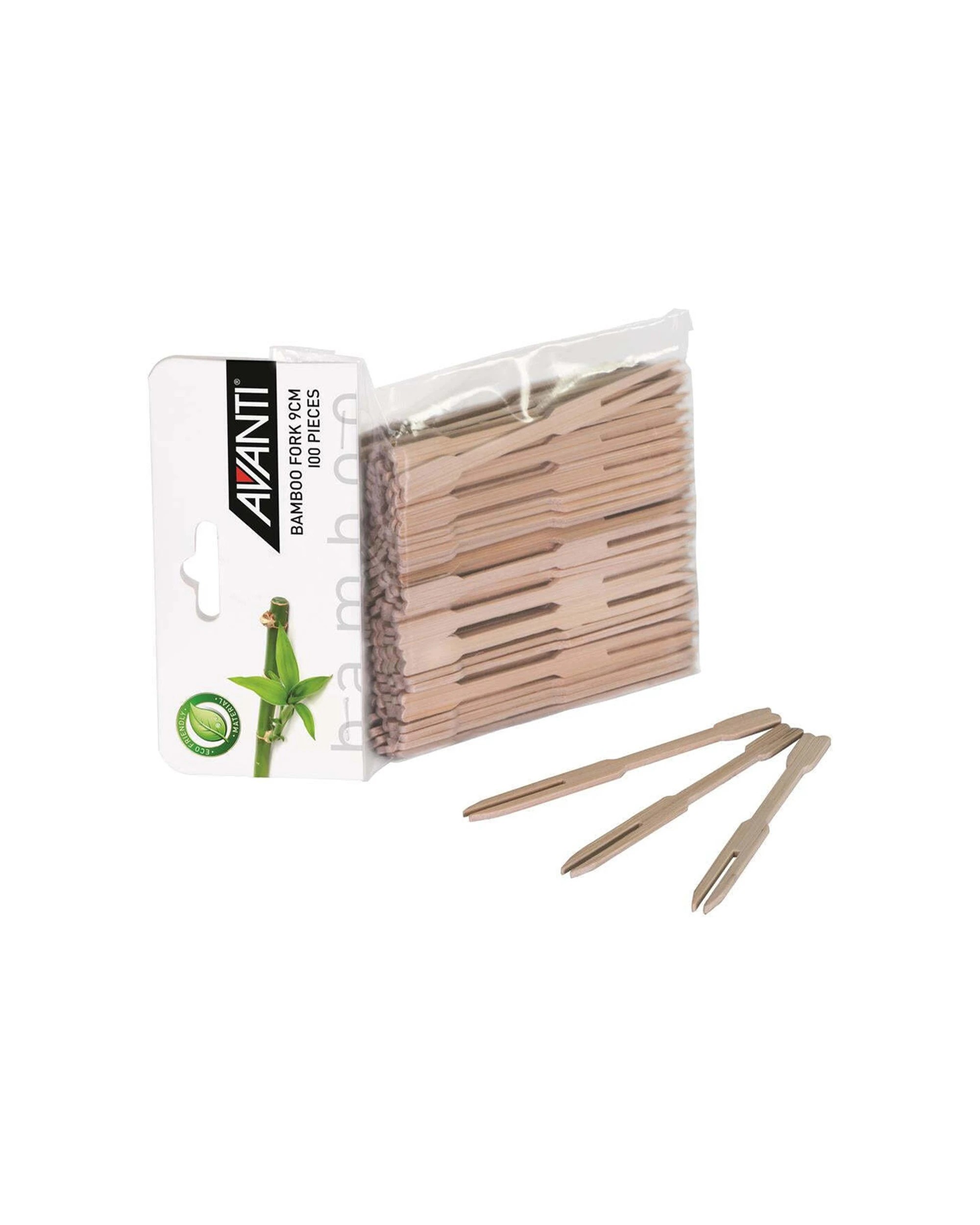 3 Avanti 100pc Bamboo Forks 9cm Pack For Party Serveware Ideal For Canapes
 - Plain, 3 of 3