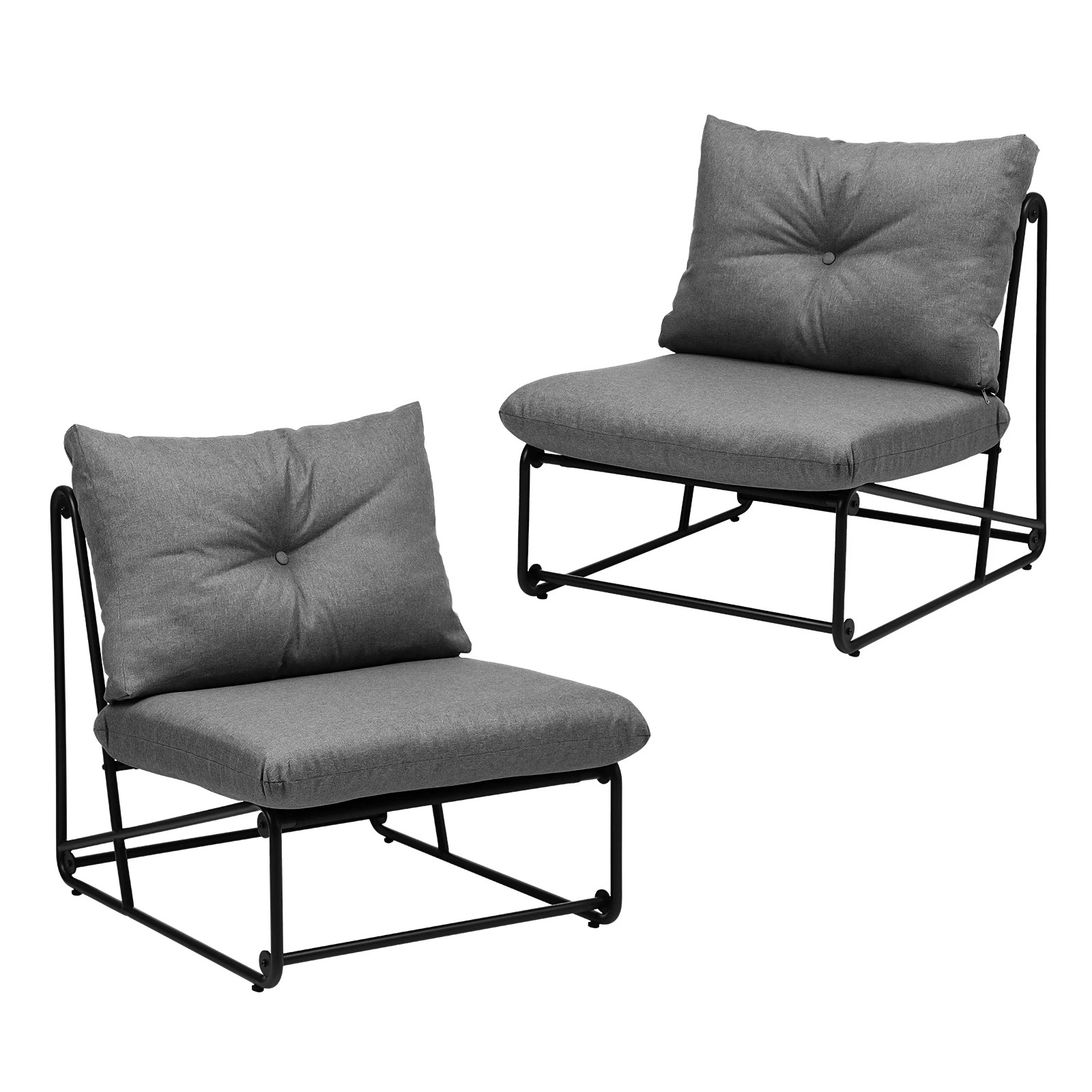 1 Livsip 2pcs Outdoor Dining Chairs Patio Furniture Sofa Lounge Chair Garden
 - Multi, 1 of 10