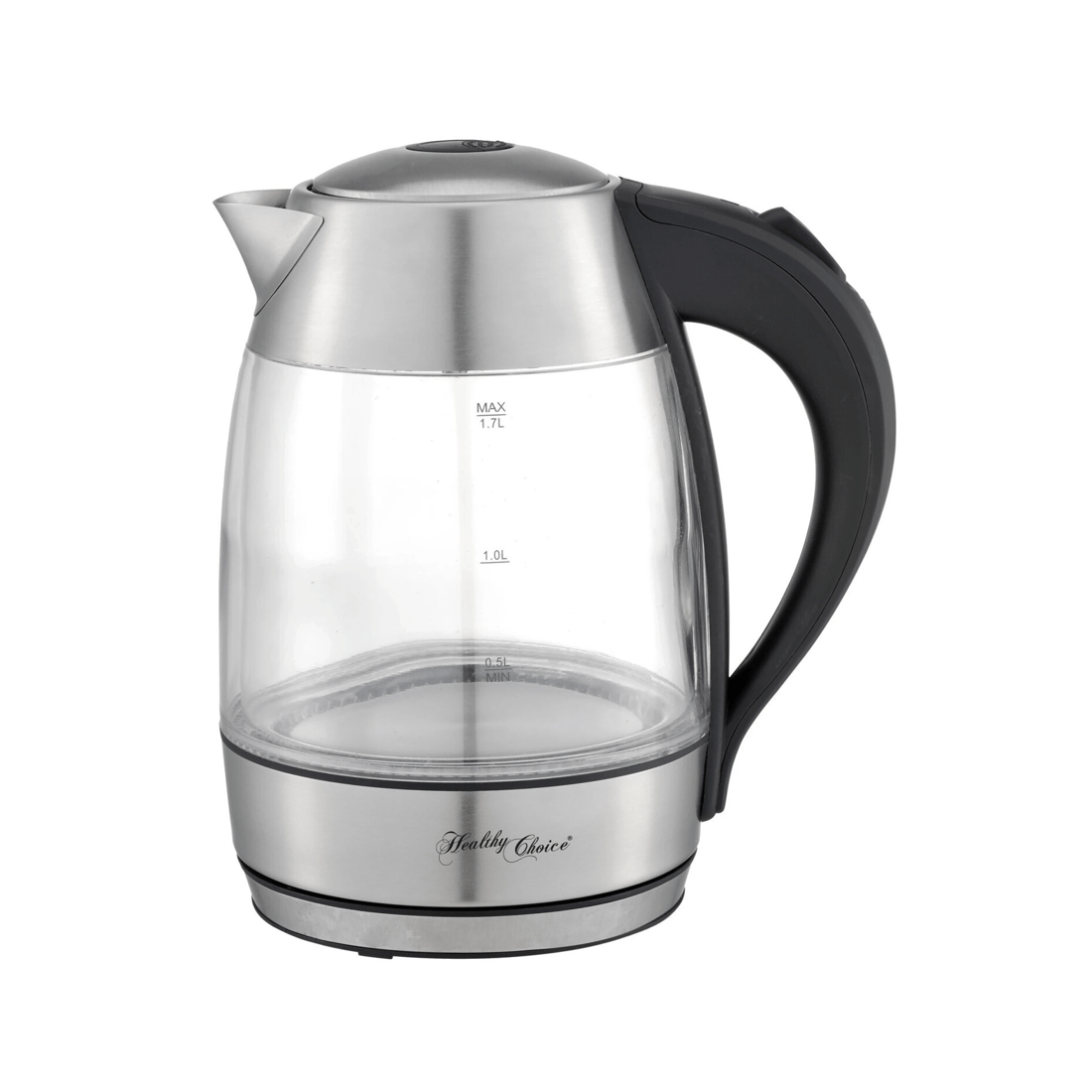 1 Healthy Choice 1.7 Litre Glass Kettle with 360 degrees Rotational Base, 1 of 5