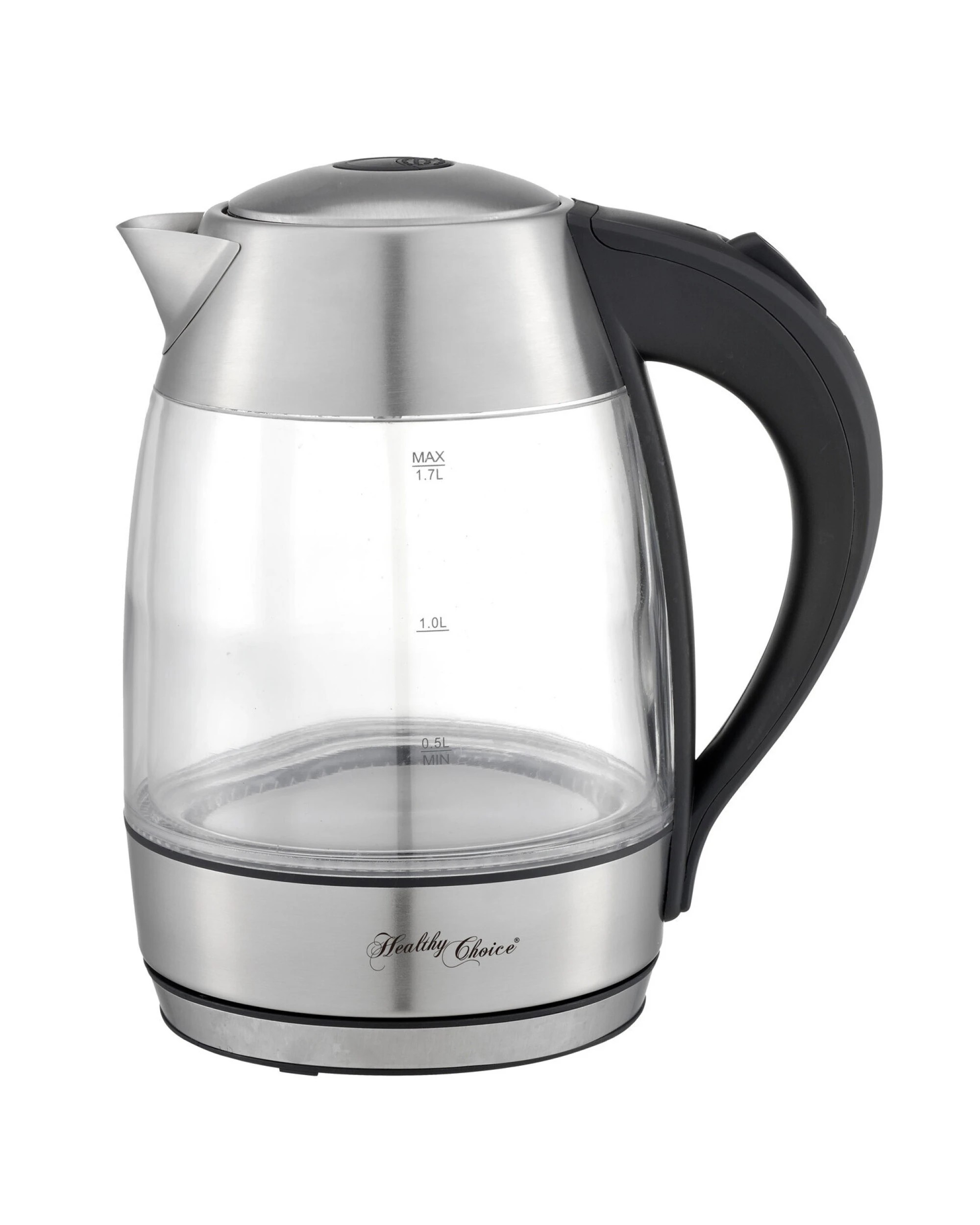 1 Healthy Choice 1.7 Litre Glass Kettle with 360 degrees Rotational Base, 1 of 5