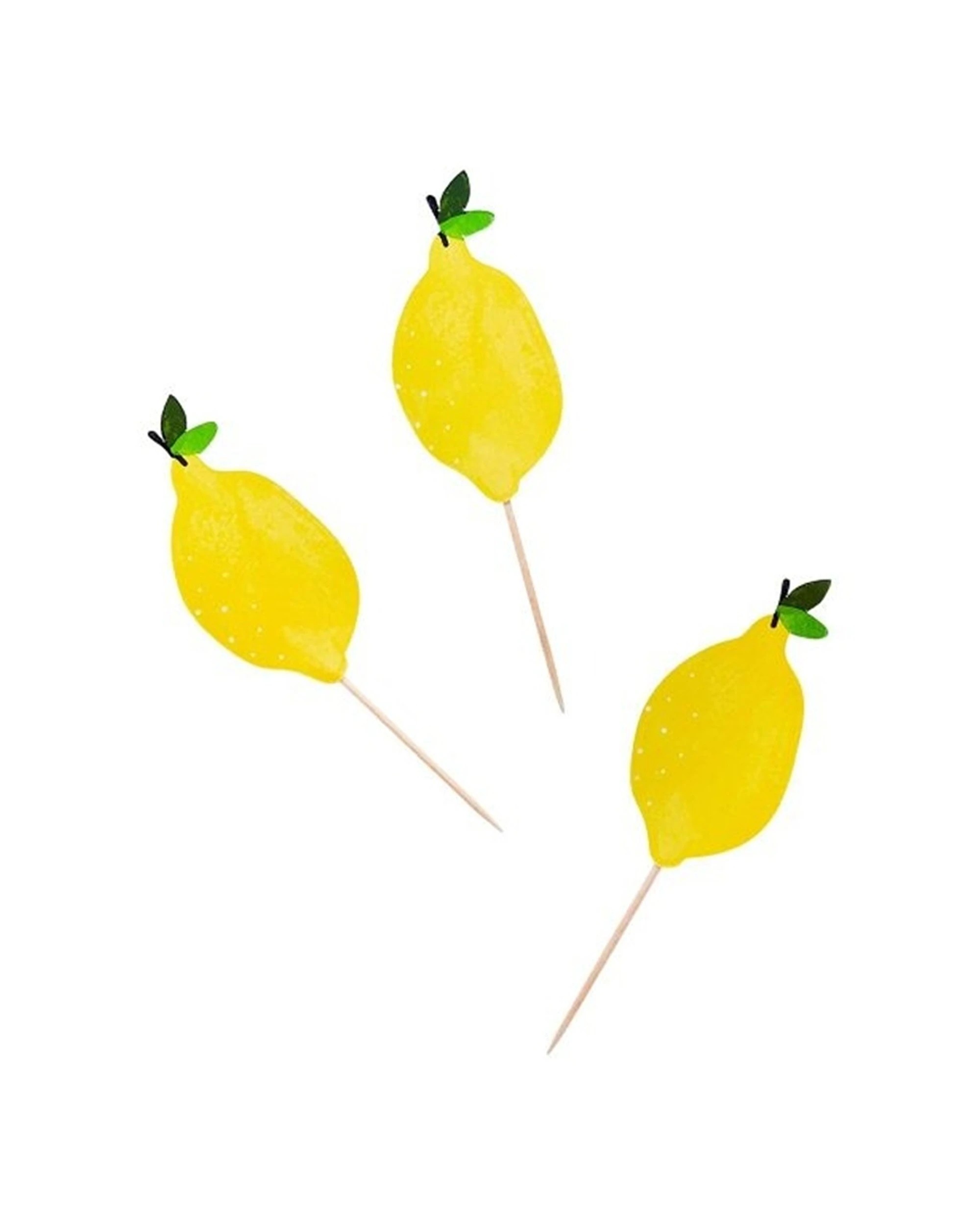 1 Anagram 12pc Summer Picnic Cupcake Toppers Party Decoration Supplies - Yellow, 1 of 1