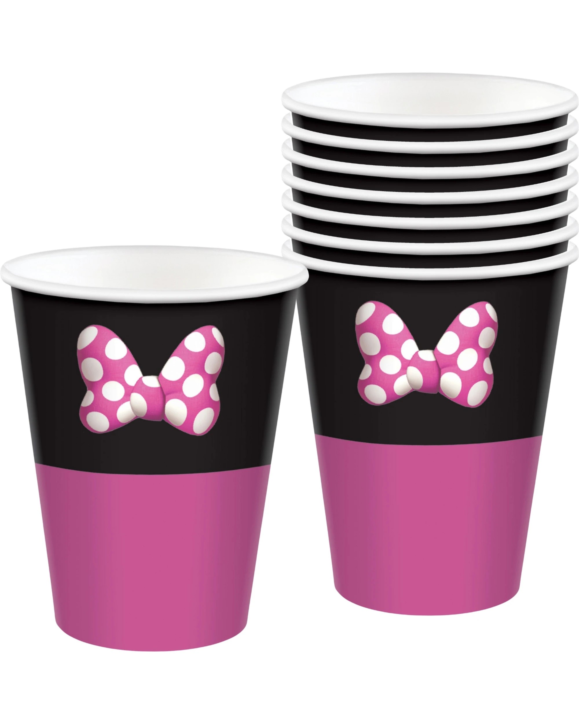 1 Amscan Minnie Mouse Forever Paper Cups 266ml Pack of 8, 1 of 3