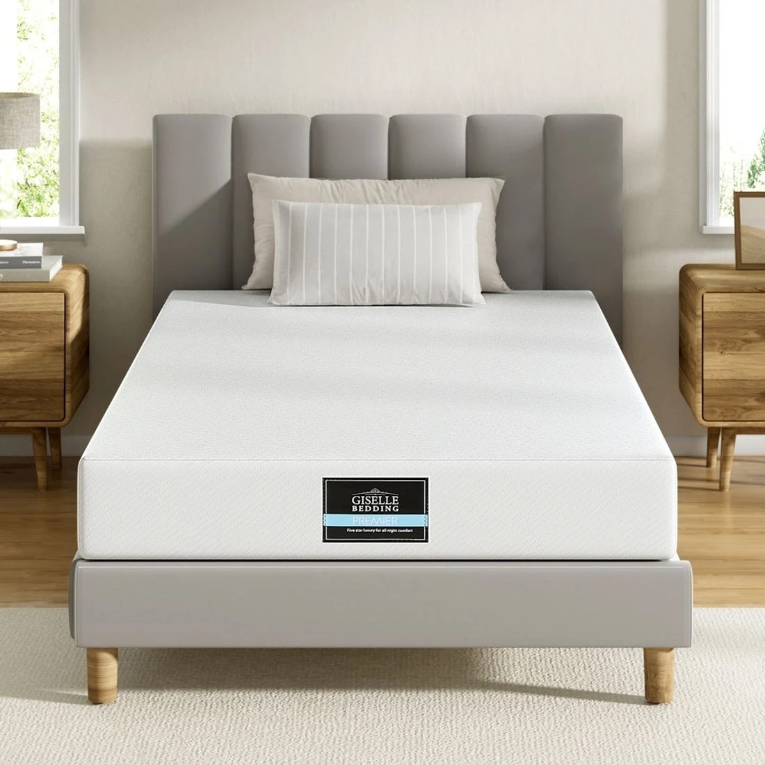 3 Giselle 20cm Memory Foam Mattress Green Tea King Single - King Single Bed - White, 3 of 4
