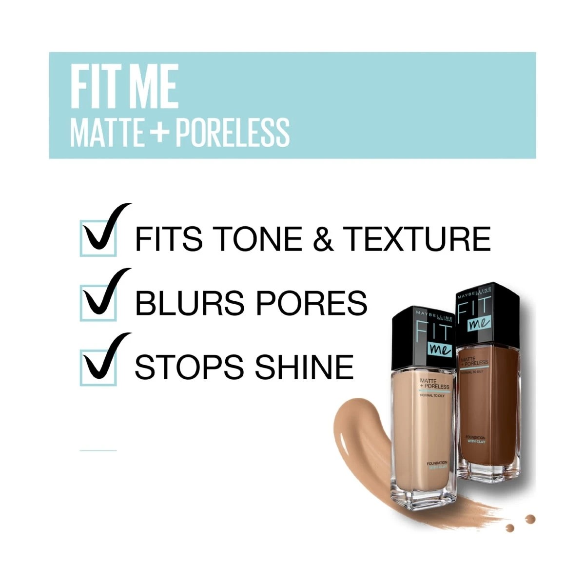 6 Maybelline Fit Me Matte & Poreless Mattifying Liquid Foundation - Warm Honey 322, 6 of 6