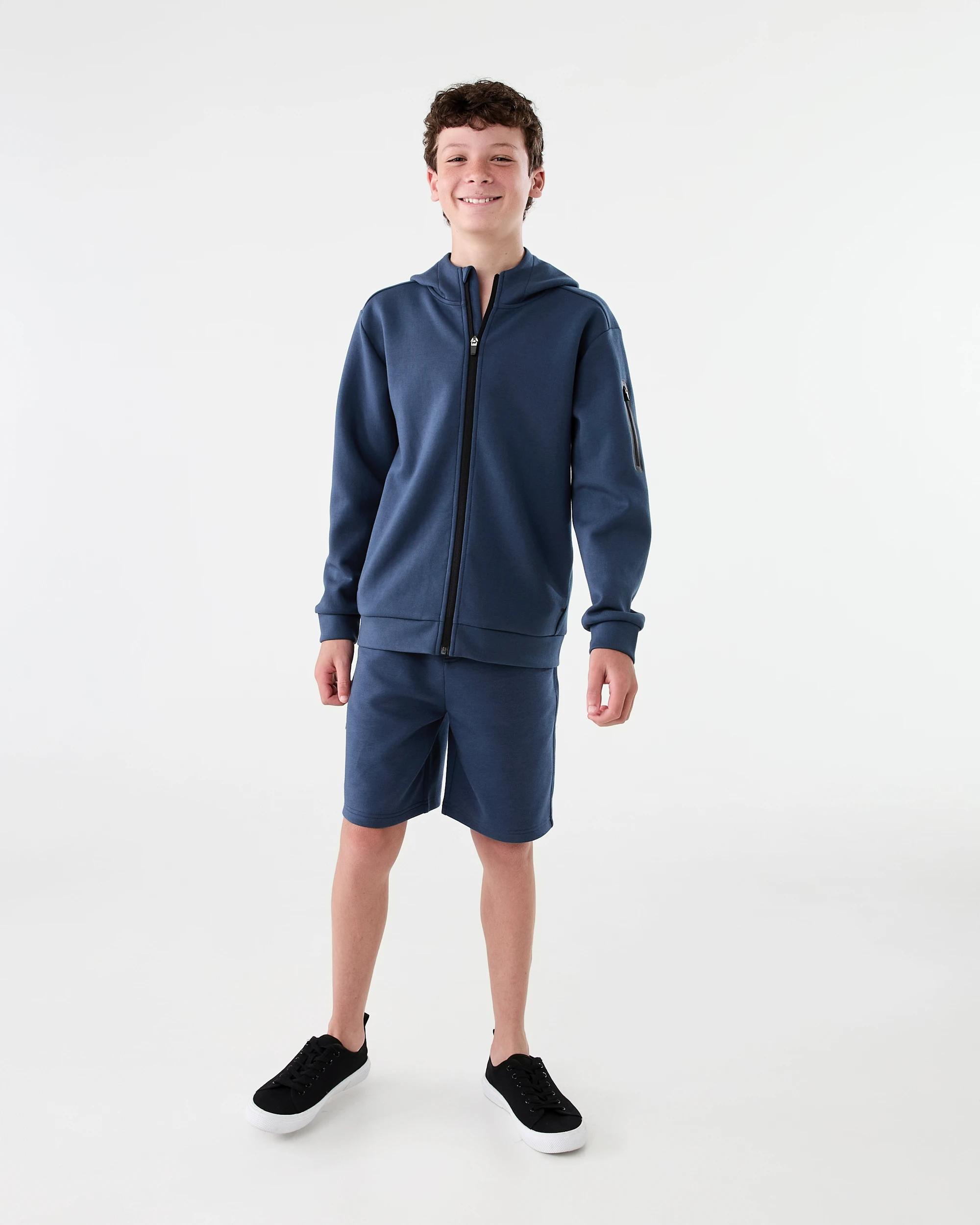 7 Active Kids Zip Through Hoodie Drksea Blu, 7 of 8