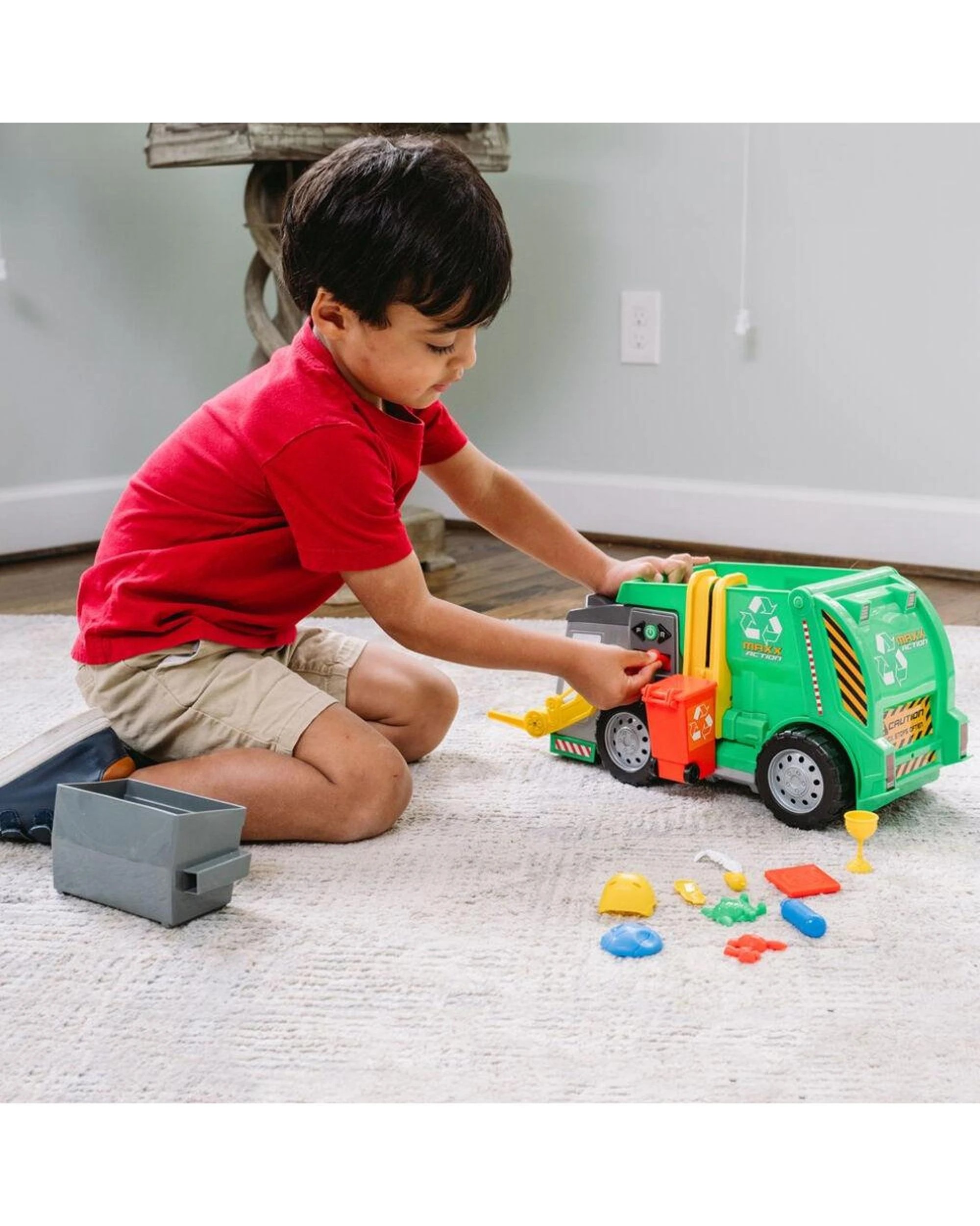 3 MAXX Action Motorised Lights & Sounds 3n1 Recycle Truck W 15 Accessories, 3 of 5