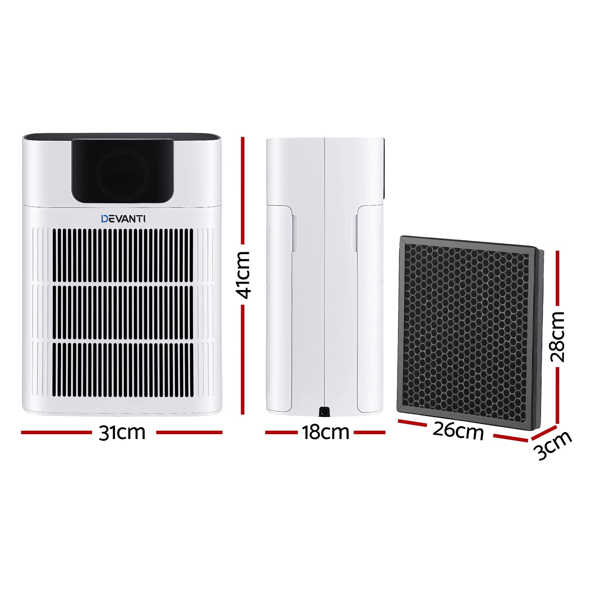 4 Devanti Pet Air Purifier With H12 HEPA Filter And Spare Filter - Multi, 4 of 9