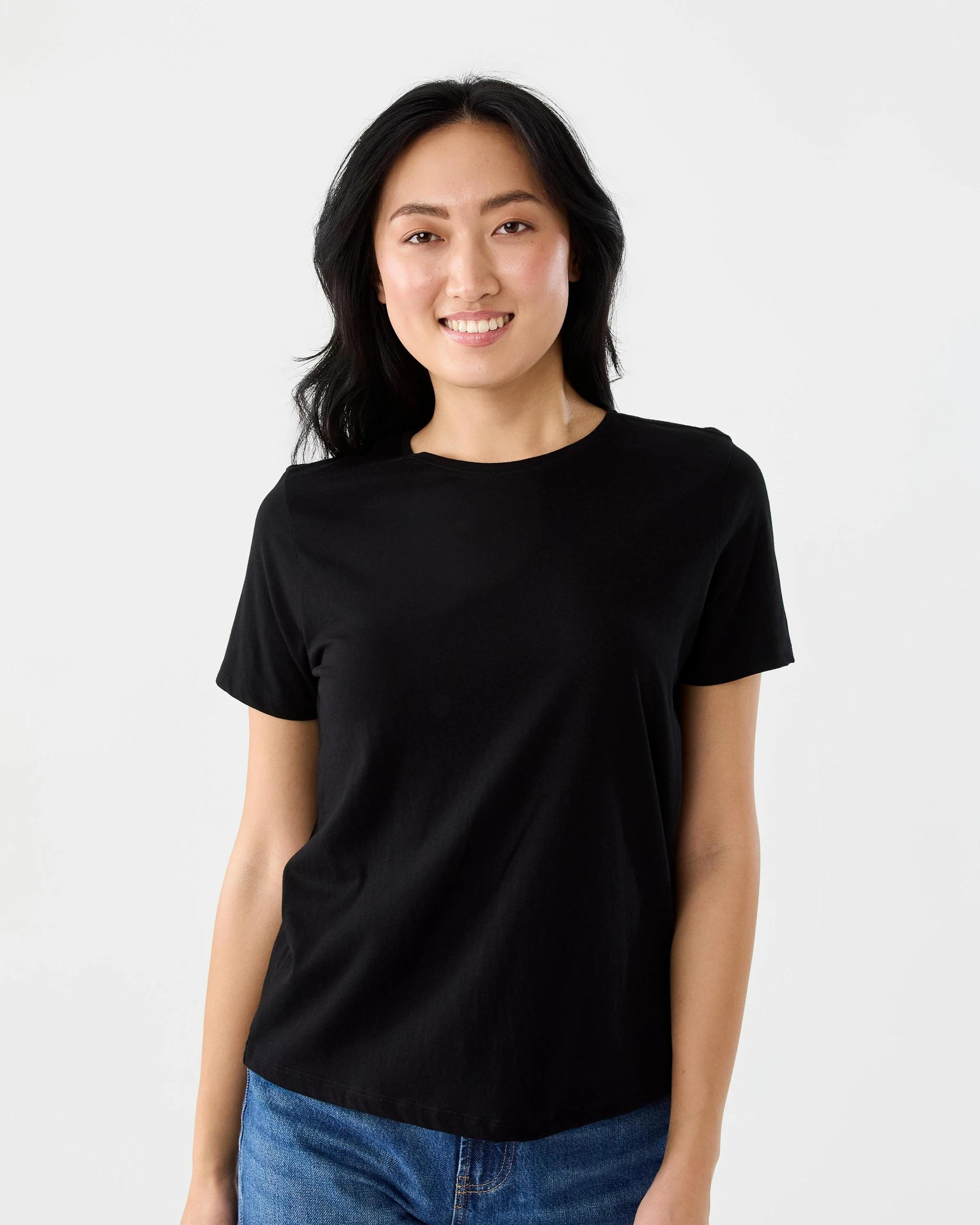 1 Short Sleeve Basic T-shirt Black, 1 of 5