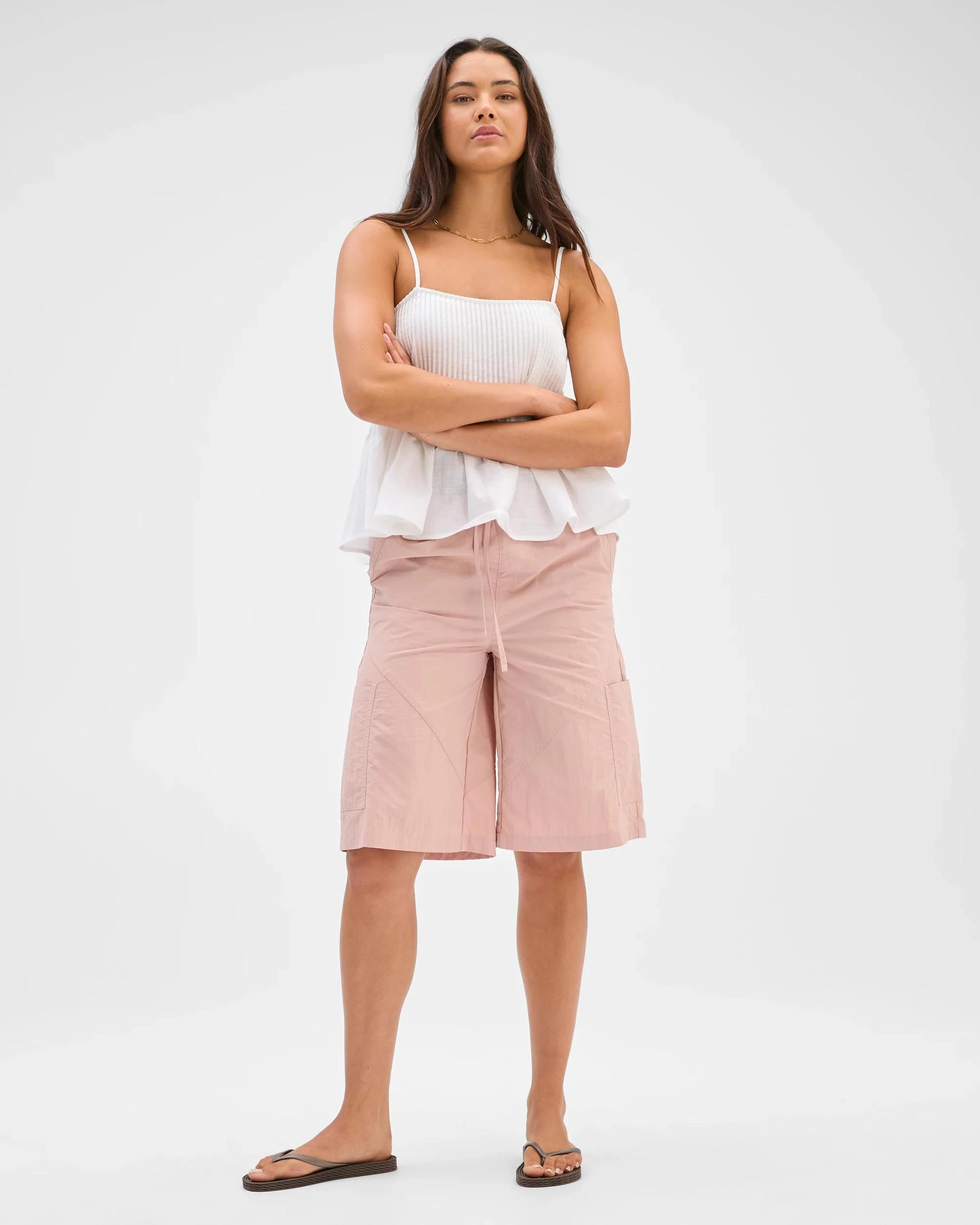 1 Lily Loves Technical Cargo Shorts BLUSH PINK, 1 of 6
