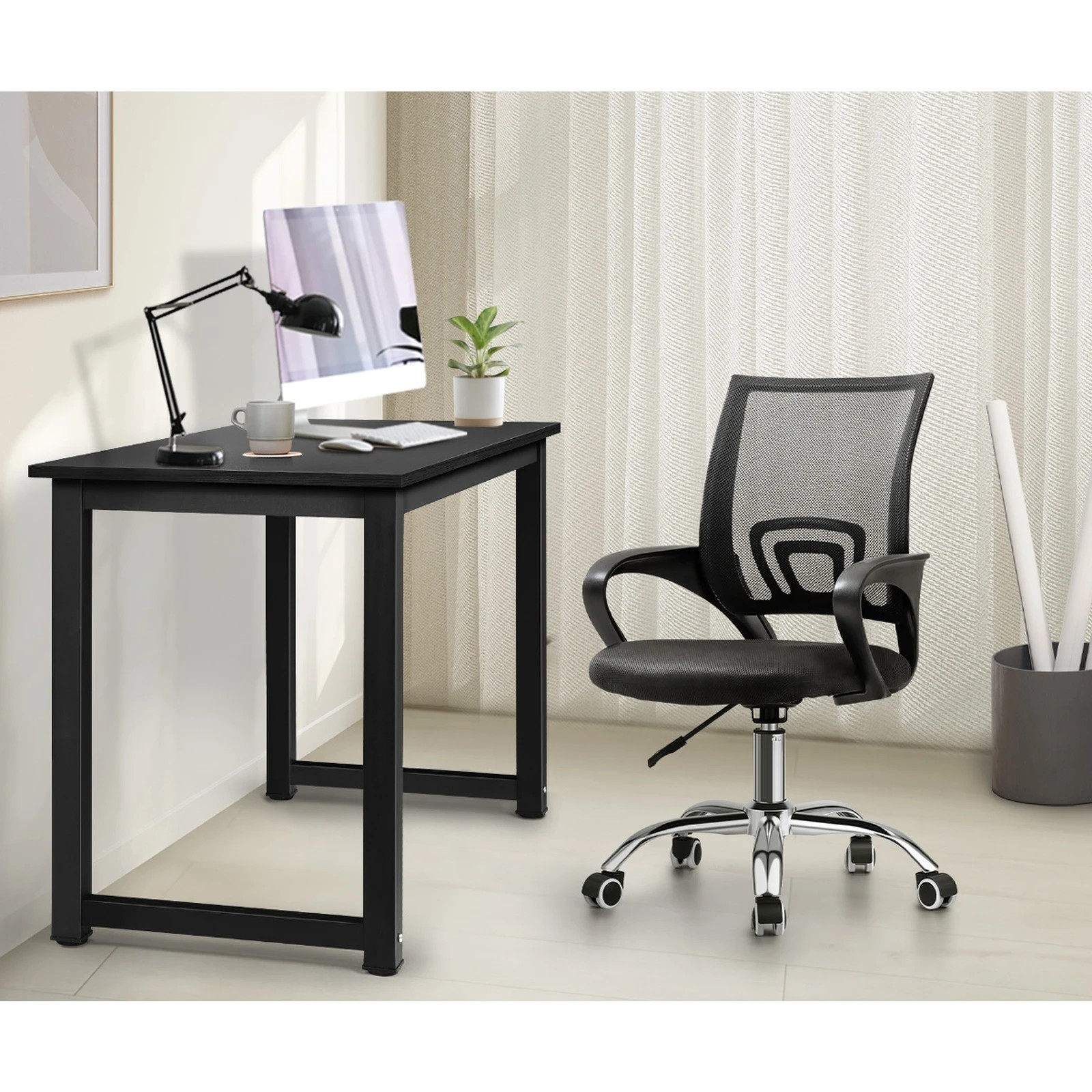 5 Oikiture Home Office Desk And Chair Set Computer Desk Mesh Office Chair
 - Multi, 5 of 10