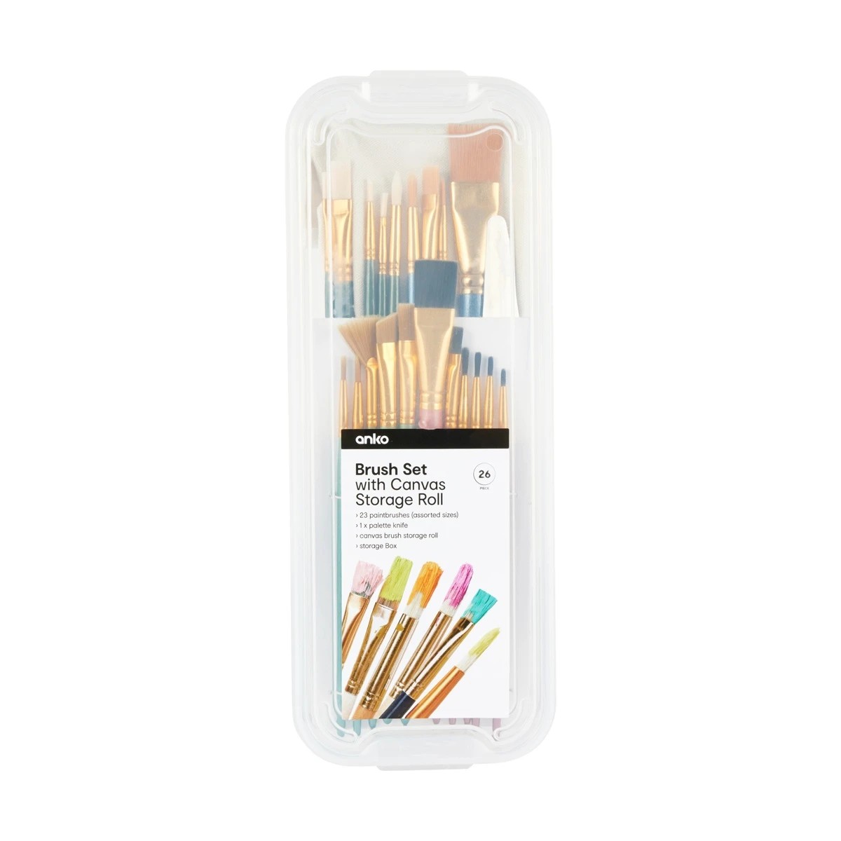 1 26 Piece Brush Set with Canvas Storage Roll, 1 of 9
