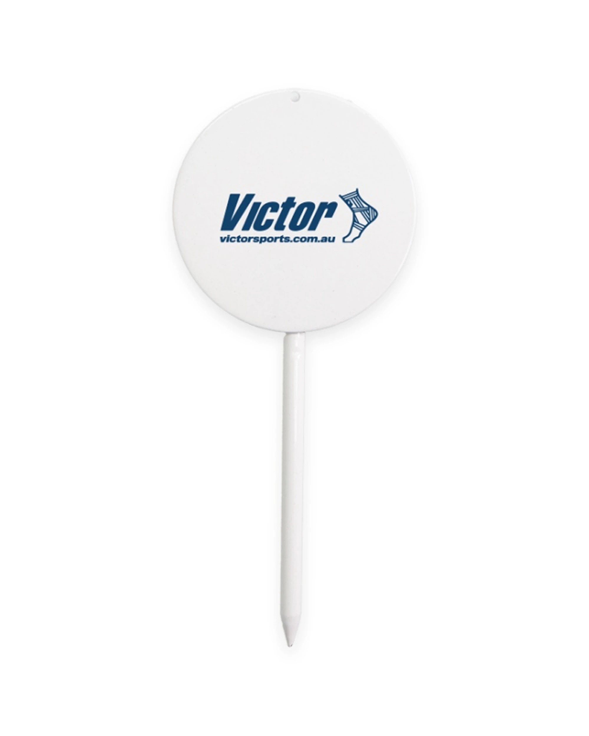 1 Victor Sports Round Field Marker Metal Spike Grass Surface Single Marker 20cm - White, 1 of 2