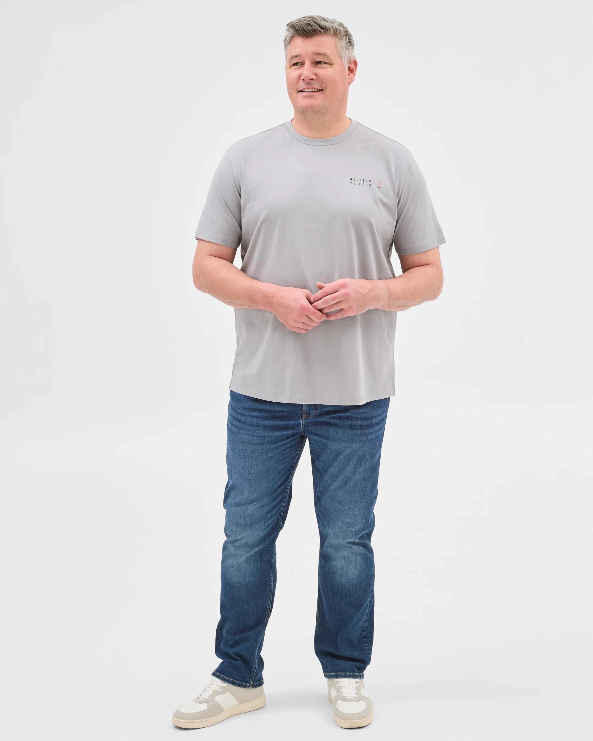 6 Target Man Plus Plus Size Australian Cotton Print T-Shirt GREY, 6 of 6