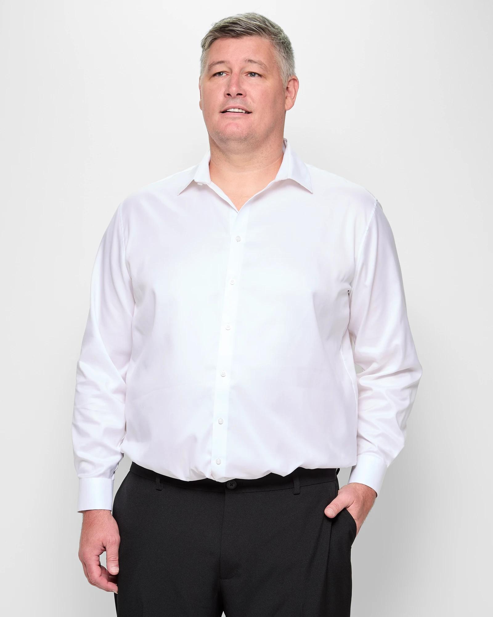 1 Target Plus Size Core Business Shirt WHITE, 1 of 5