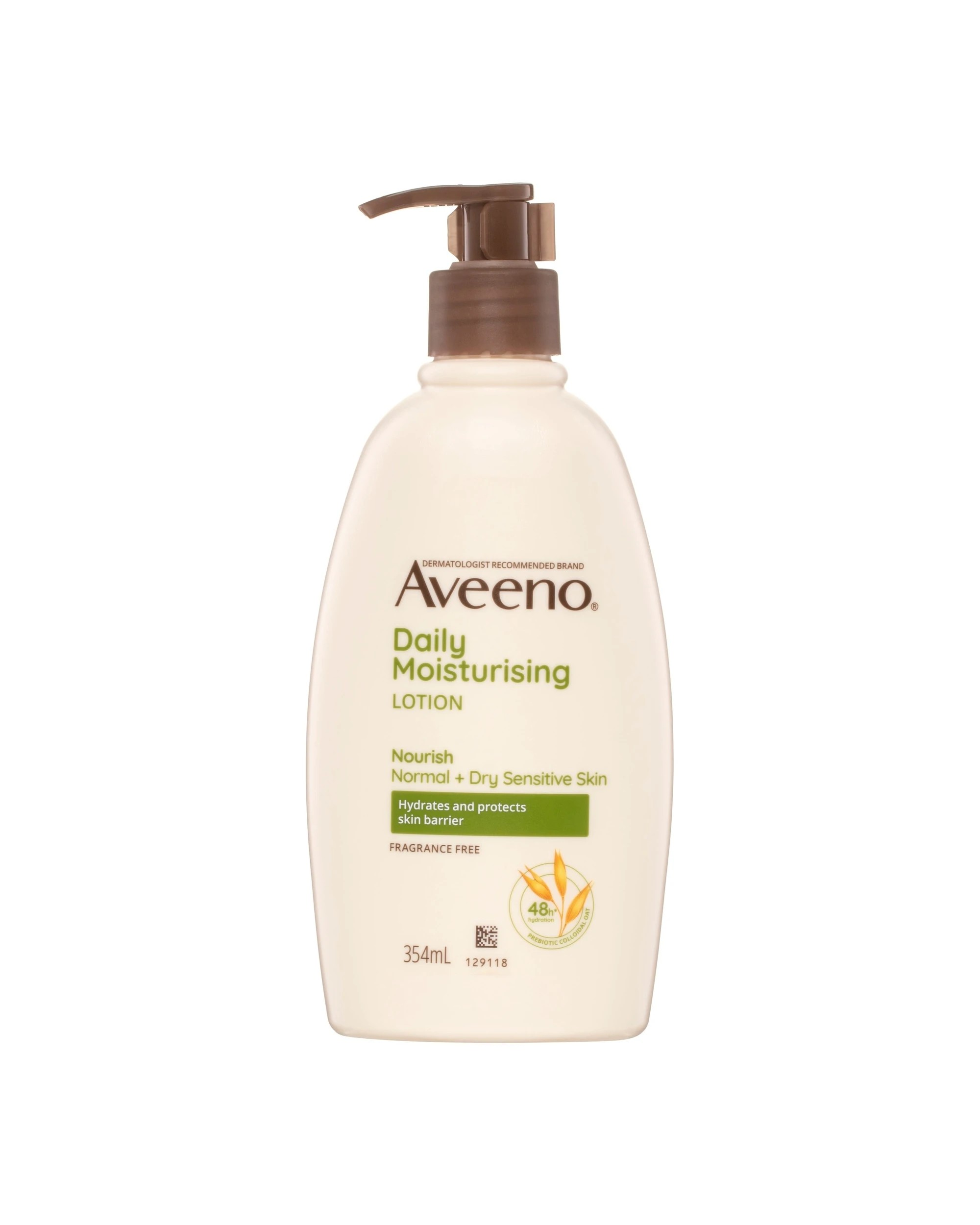 1 Aveeno Daily Moisturising Body Lotion 354ml - Prebiotic Colloidal Oatmeal, 1 of 5