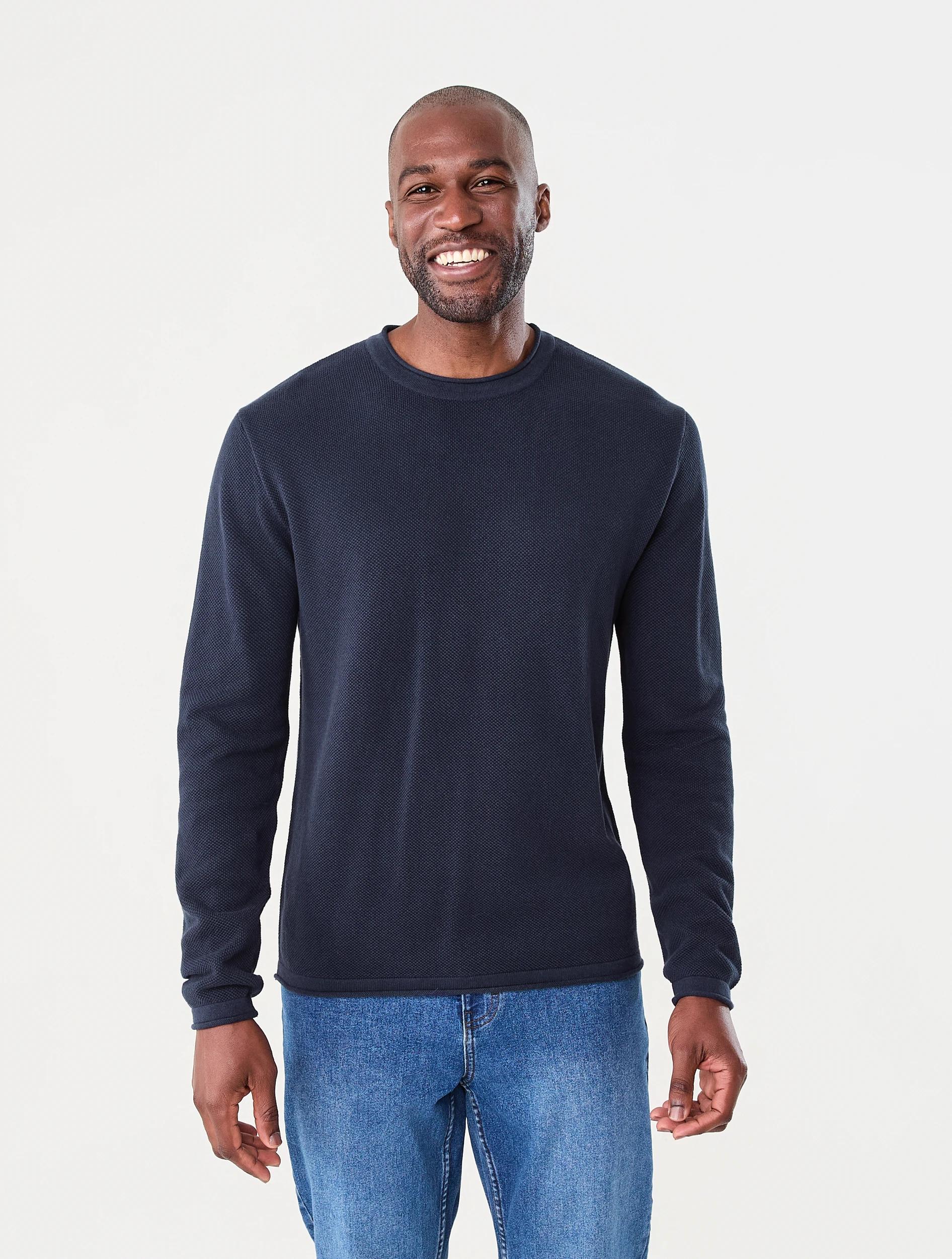 1 Lightweight Textured Knit Jumper Sky Cptn, 1 of 7