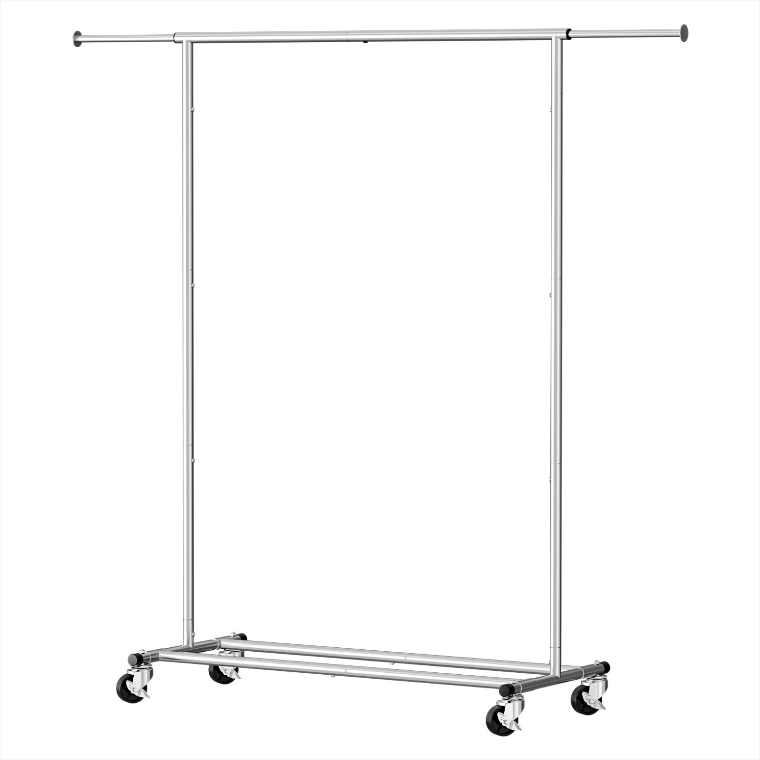 1 Artiss 2X Clothes Rack Airer Rail Coat Stand Adjustable Hanger - Silver, 1 of 7