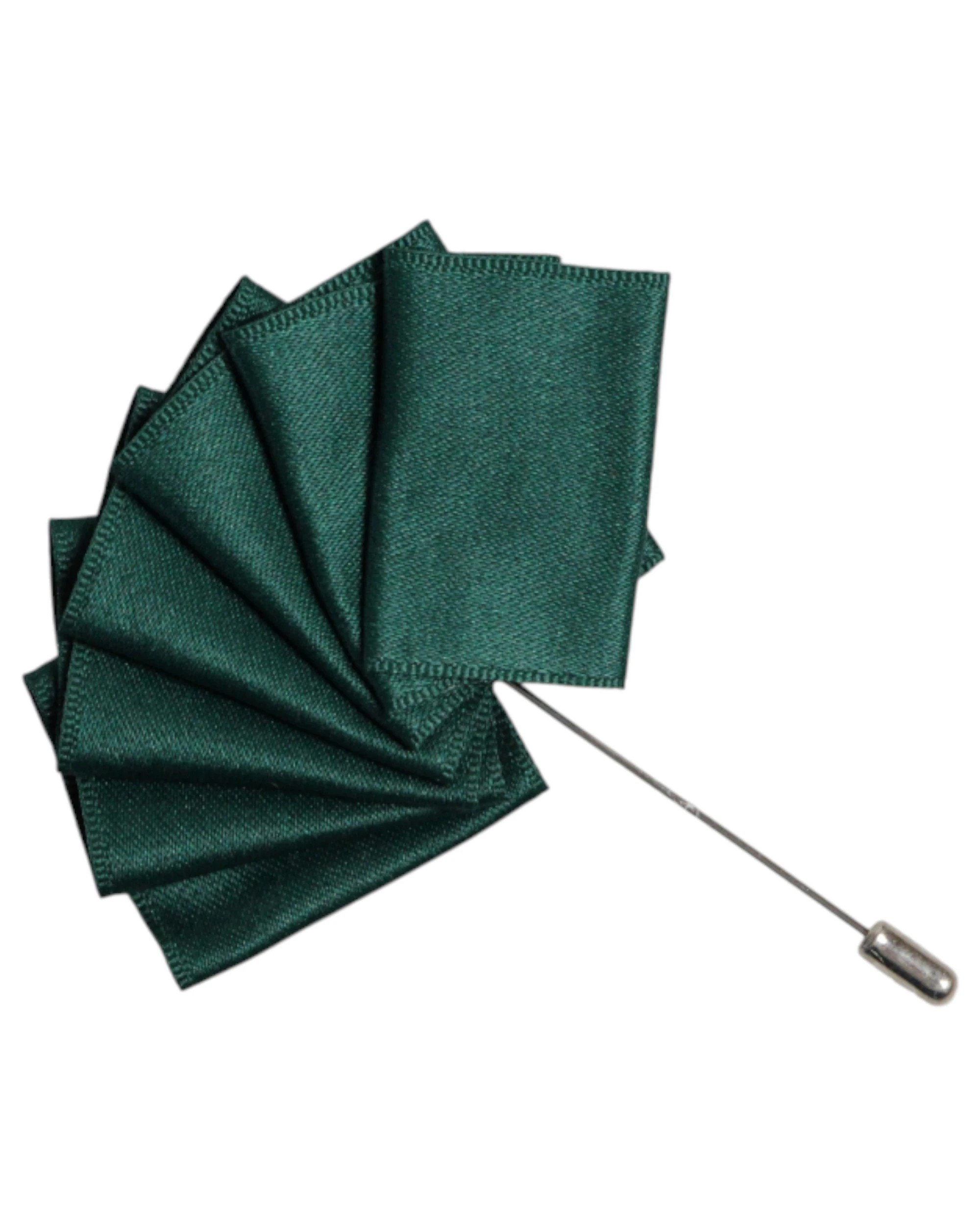 1 Zasel Mens Bottle Green Suit Pocket Square Blazer Jacket Lapel Pin - Multi, 1 of 3