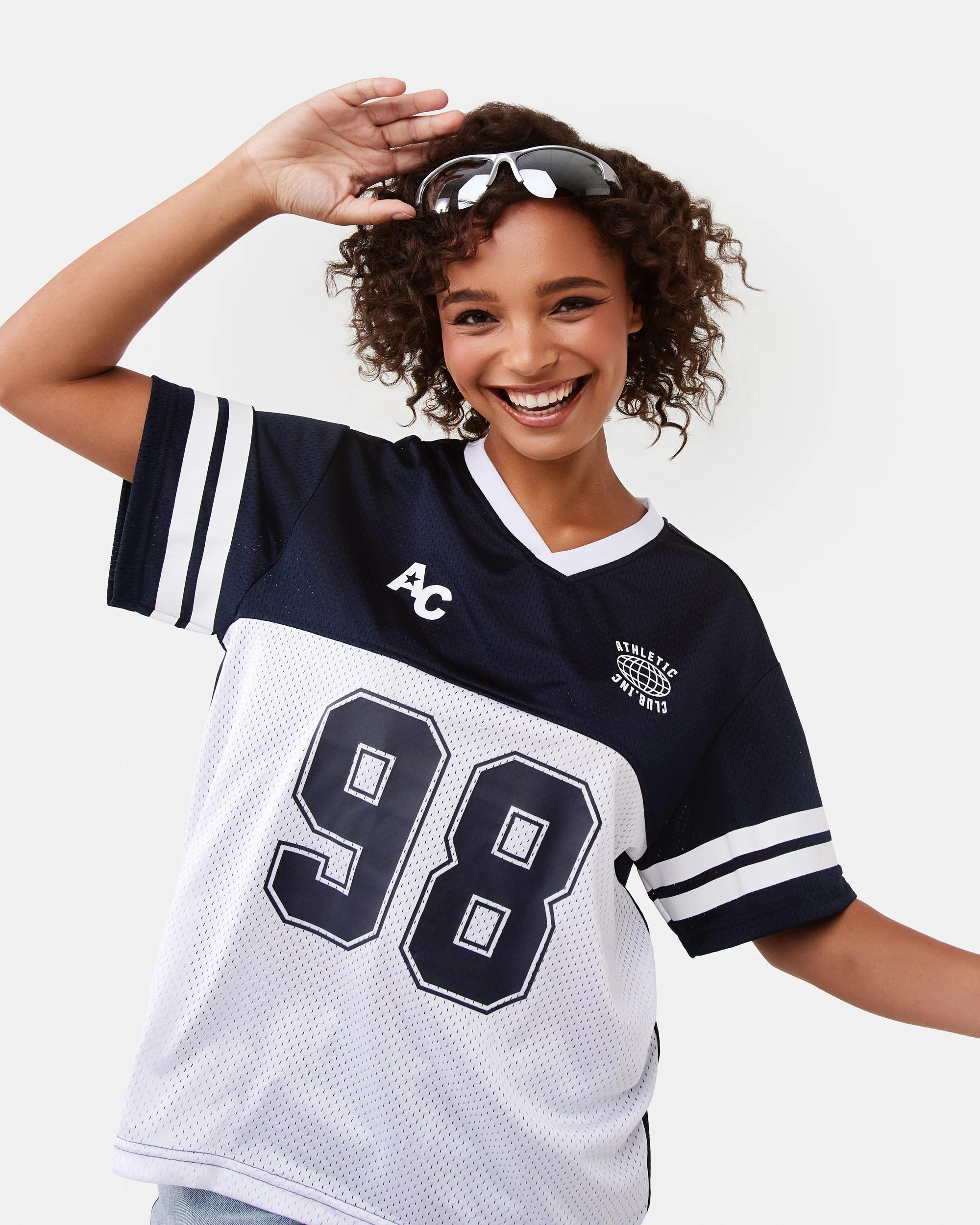 3 Short Sleeve Varsity Top Navy Blaze, 3 of 8