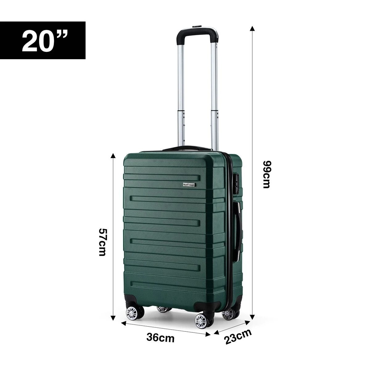 4 Buon Viaggio 3 Piece Luggage Set Hard Carry On Travel Suitcases, 4 of 4