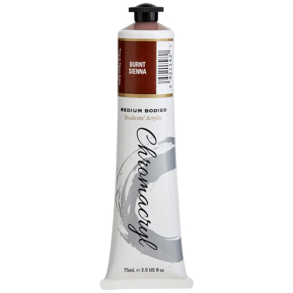 1 Chromacryl Student Acrylic Paint 75mL Burnt Sienna, 1 of 1