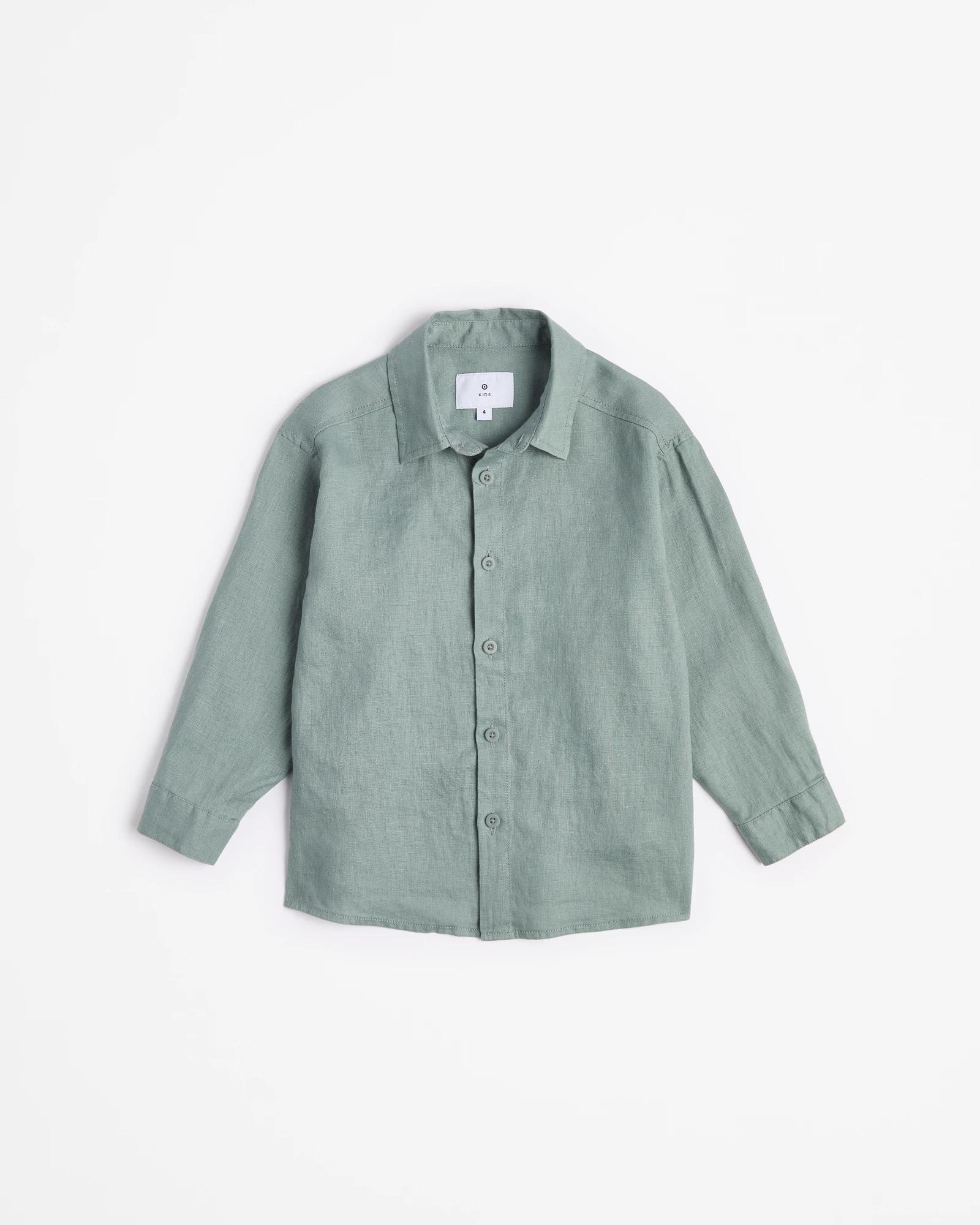 4 Target European Linen Shirt GREEN, 4 of 7