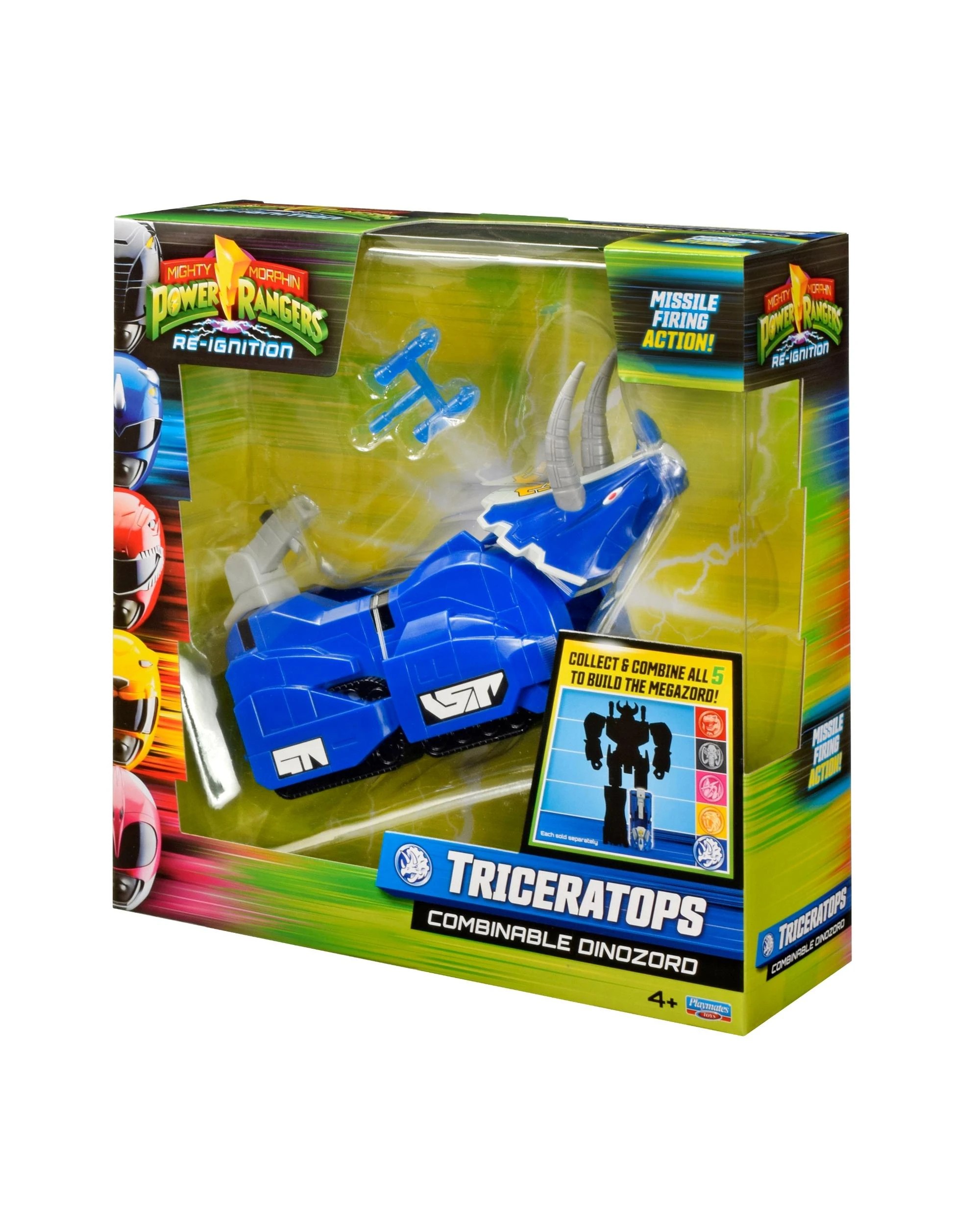 3 Mighty Morphin Power Rangers Re-Ignition Combinable Dinozord Triceratops Toy, 3 of 10