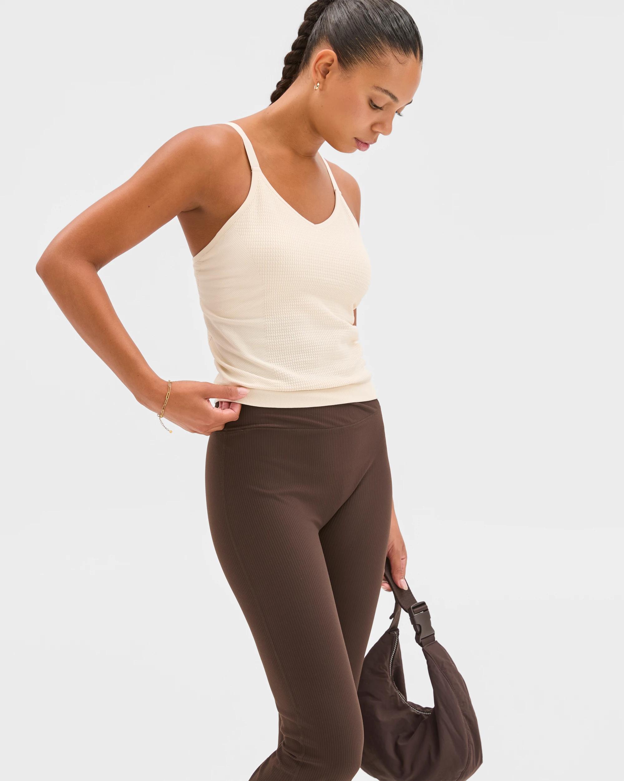 7 Target Active Active Seamfree V-Neck Knit Tank Top OATMILK, 7 of 7