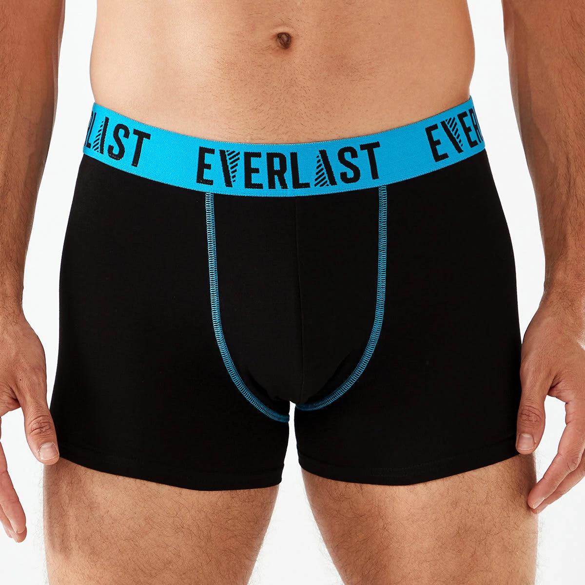 2 3 Pack Everlast Mens Workwear Trunks Black, 2 of 7